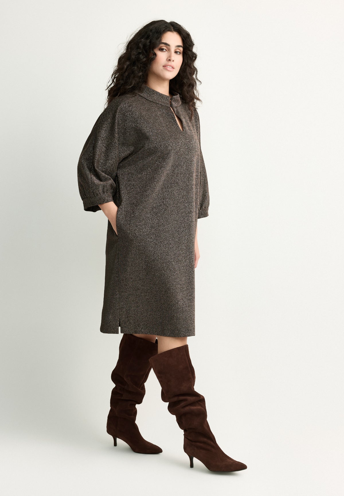 Robe courte en lurex