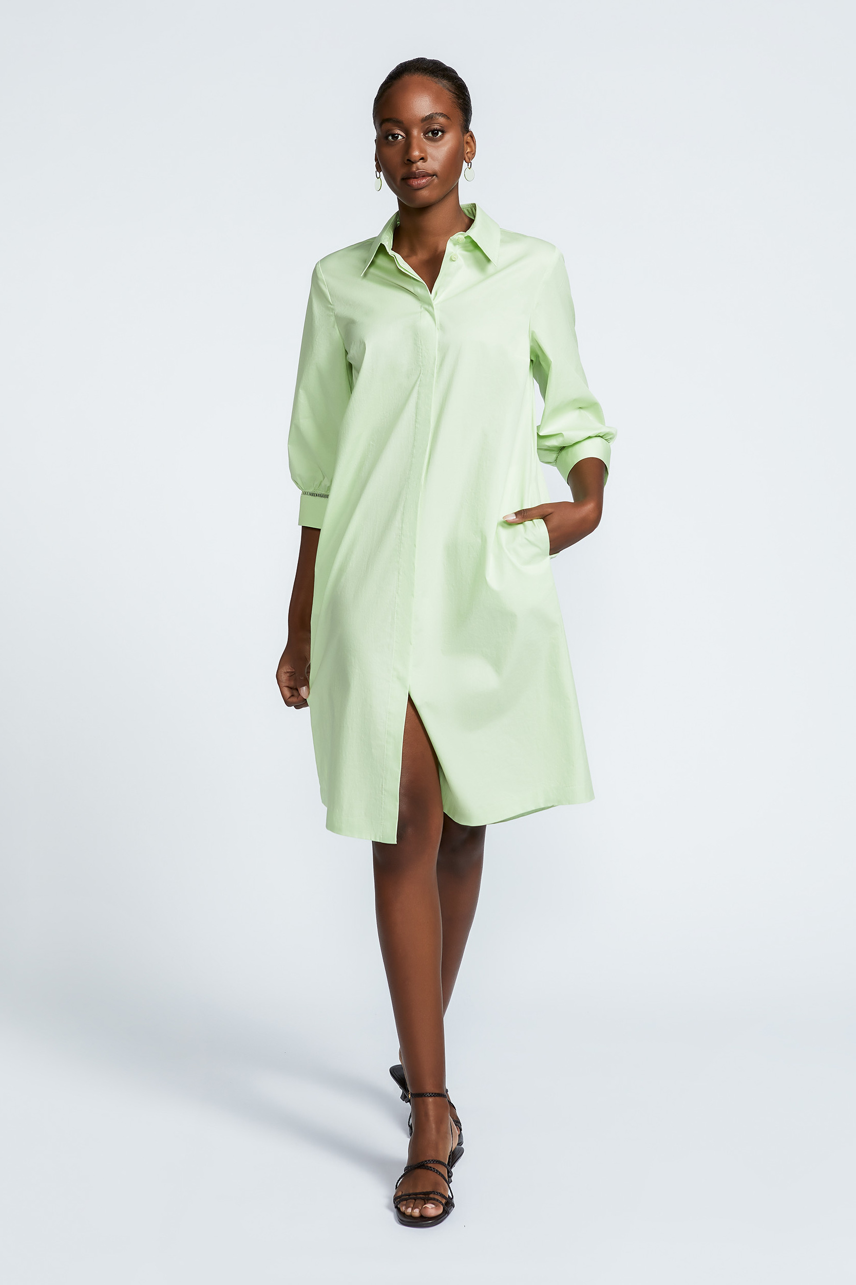 Half-length shirt dress