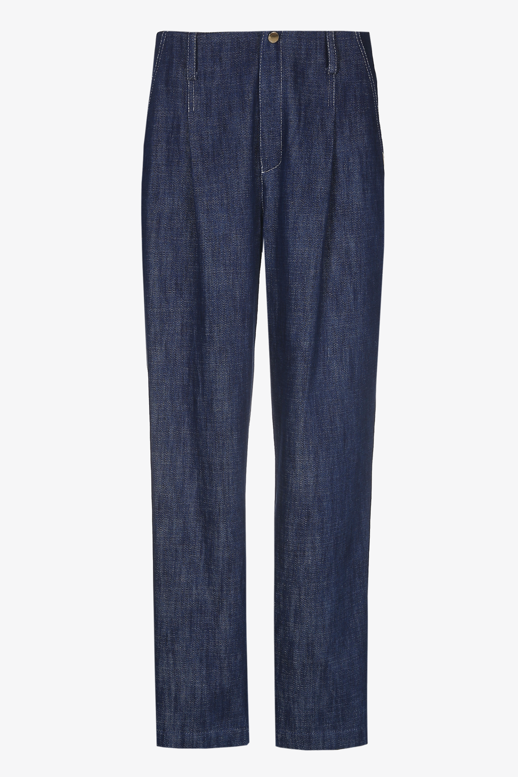 Trousers in supple denim fabric