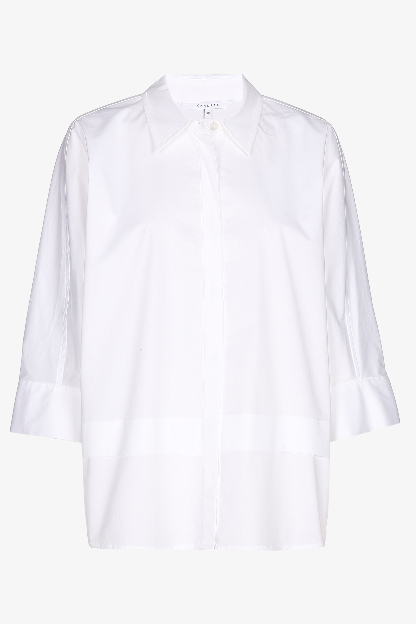 Oversized blouse with shirt collar