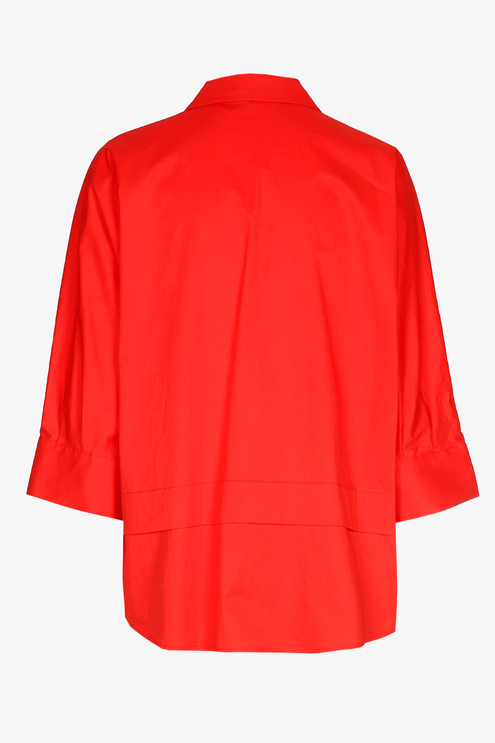 Oversized blouse with shirt collar