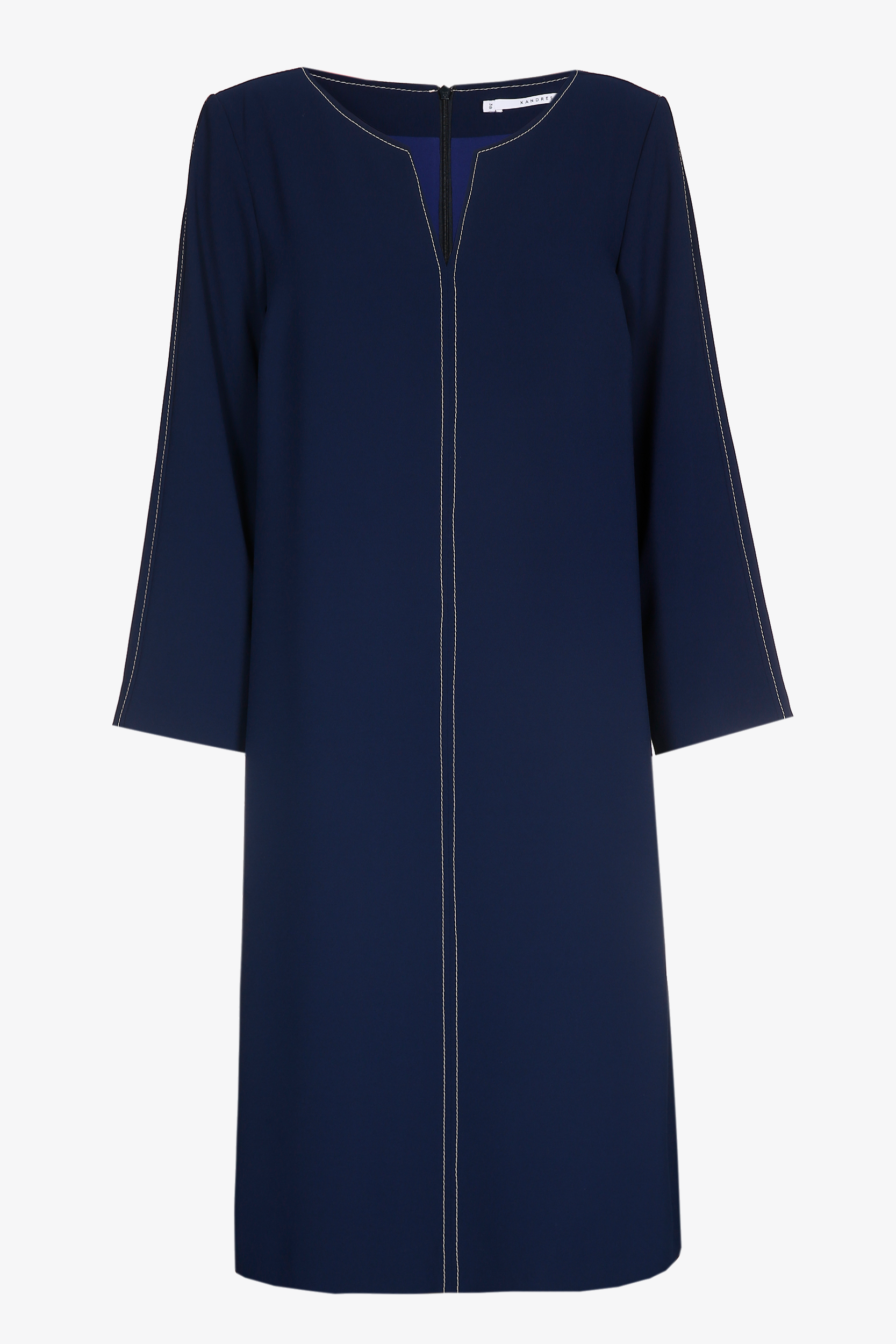 Dress with contrasting stitching