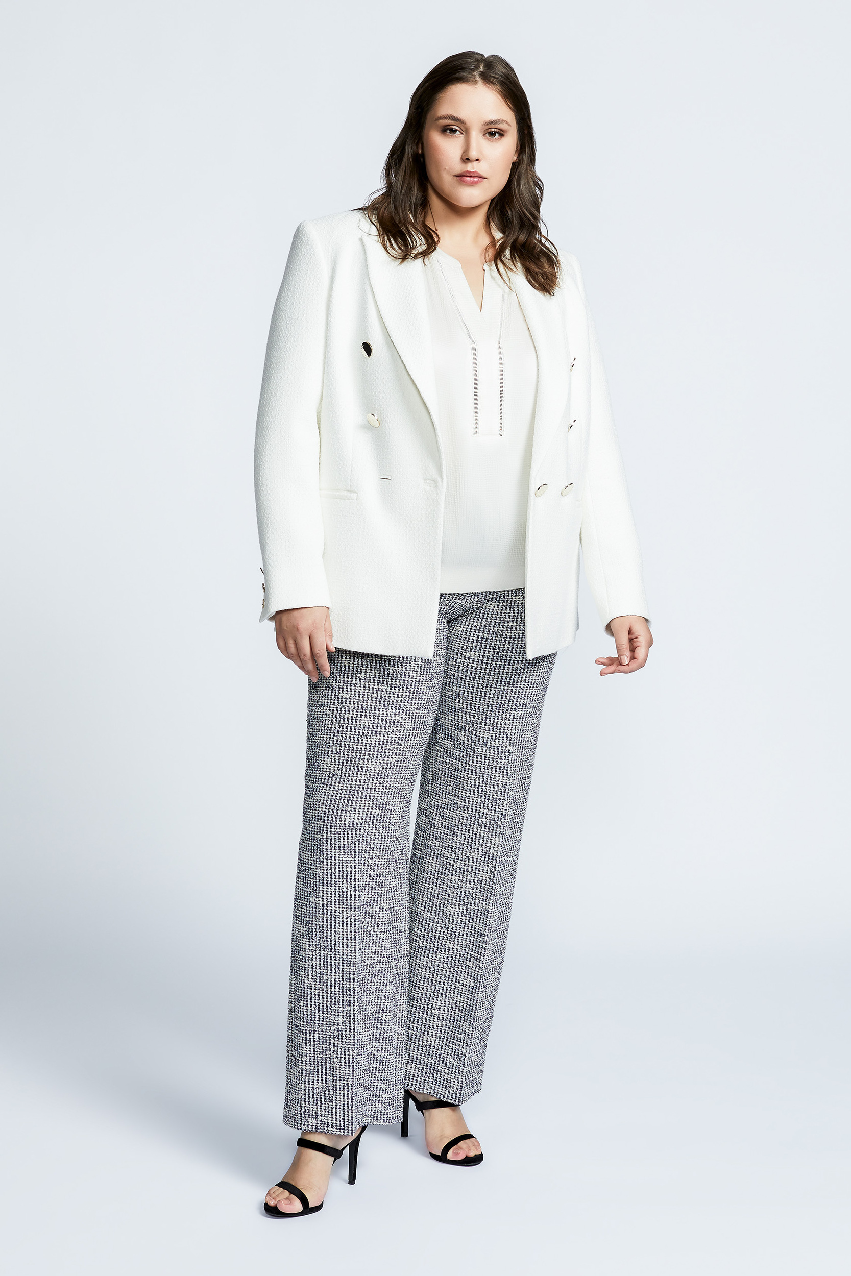 Blazer with double row of buttons