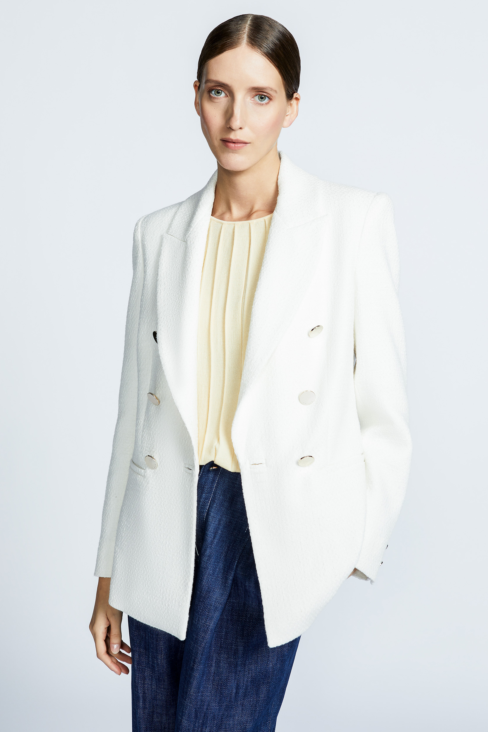 Blazer with double row of buttons