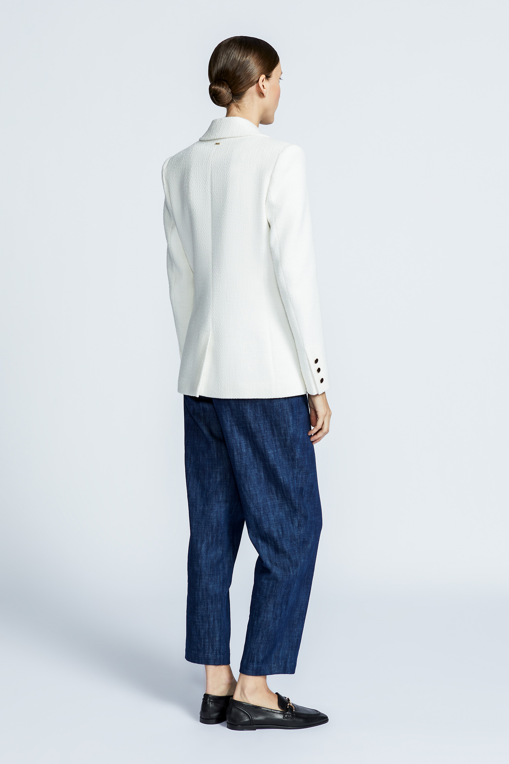 Blazer with double row of buttons
