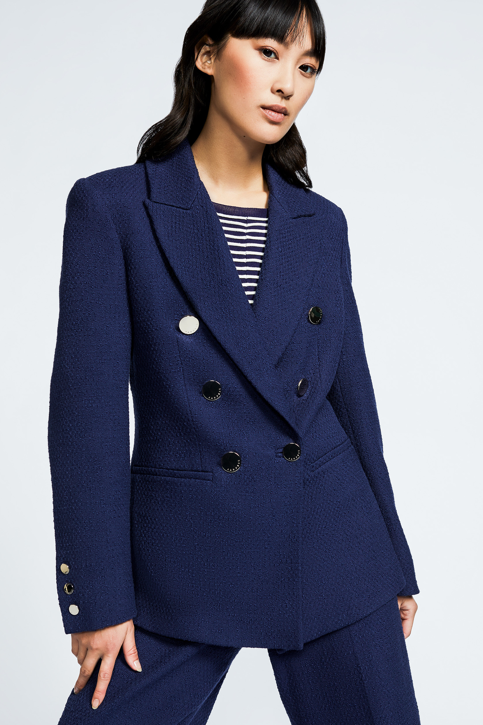 Blazer with double row of buttons