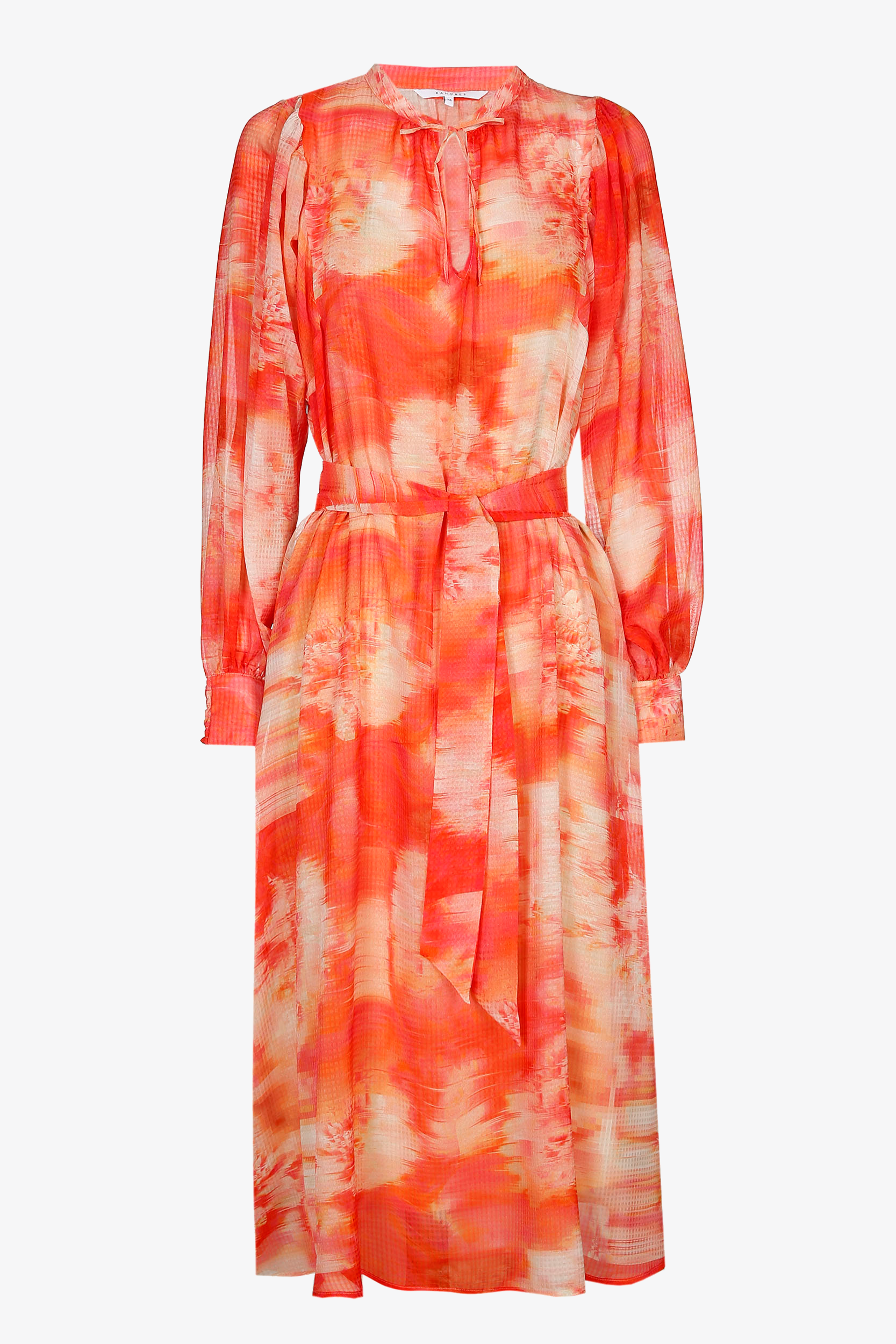 Summery dress with graphic print
