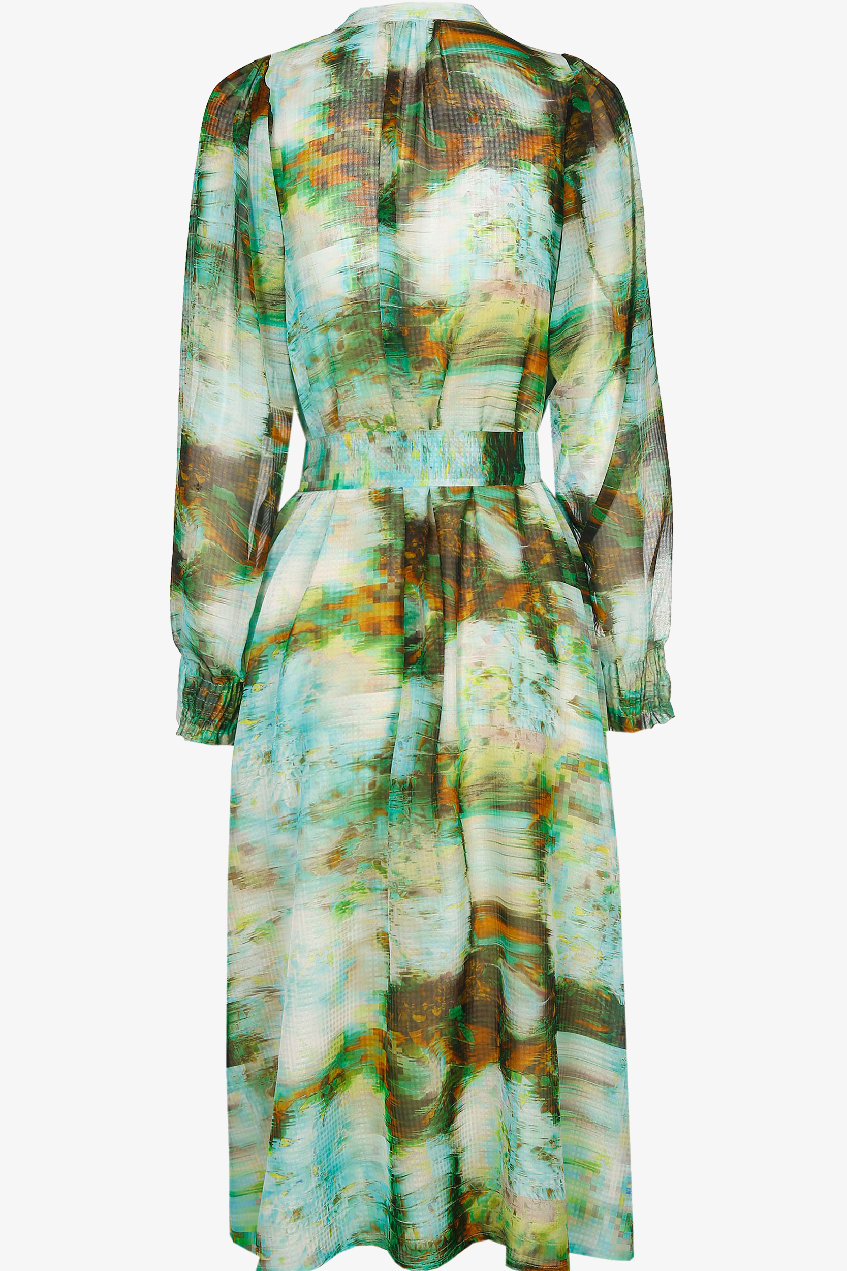 Summery dress with graphic print