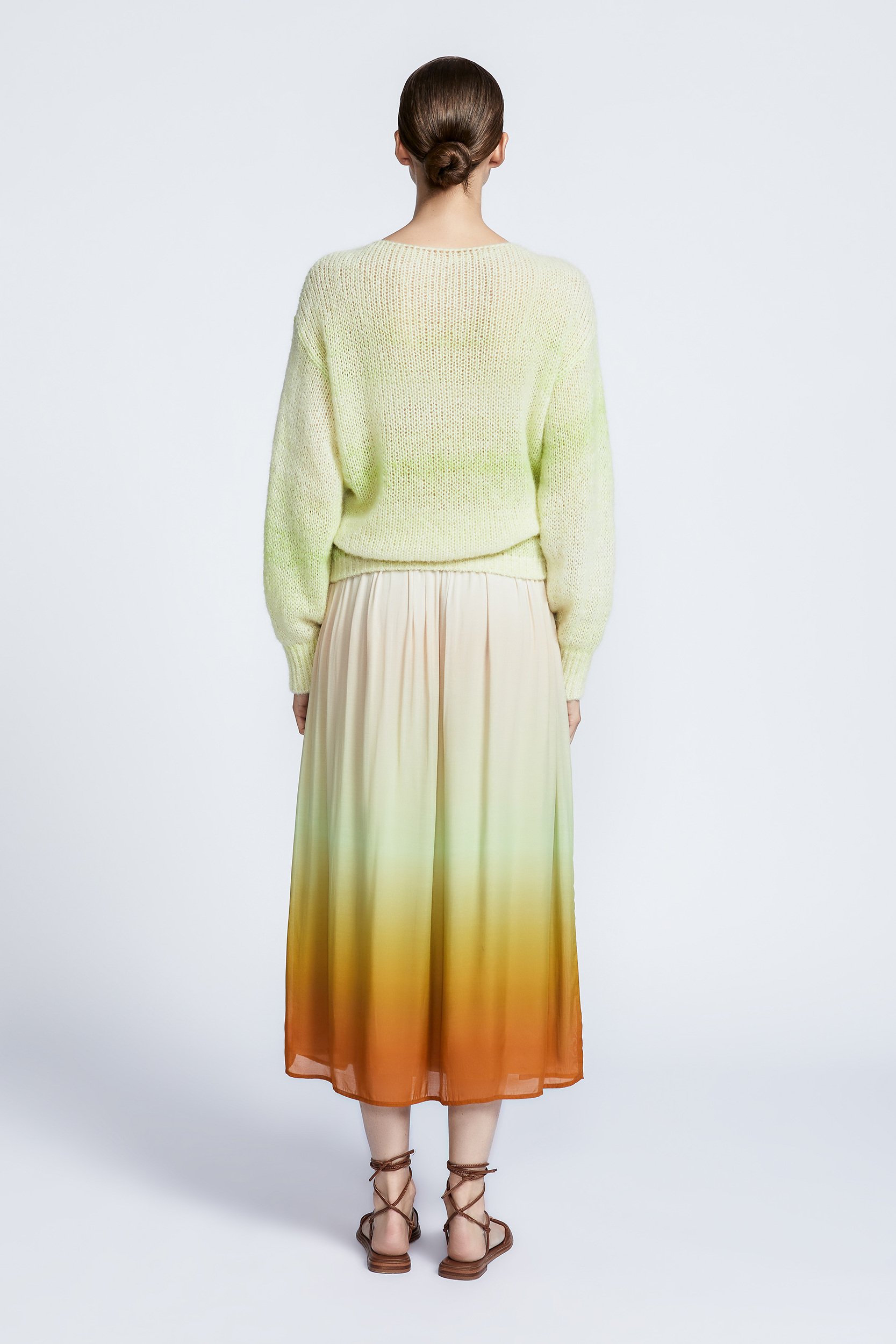 Maxi skirt with gradient