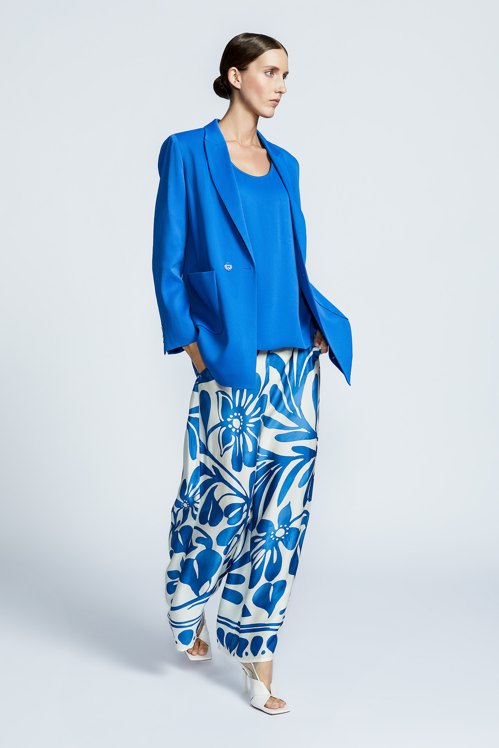 Blazer in bubble viscose