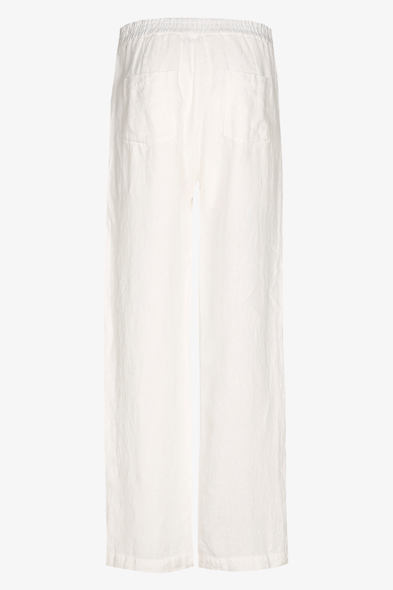 Linen trousers with wide legs