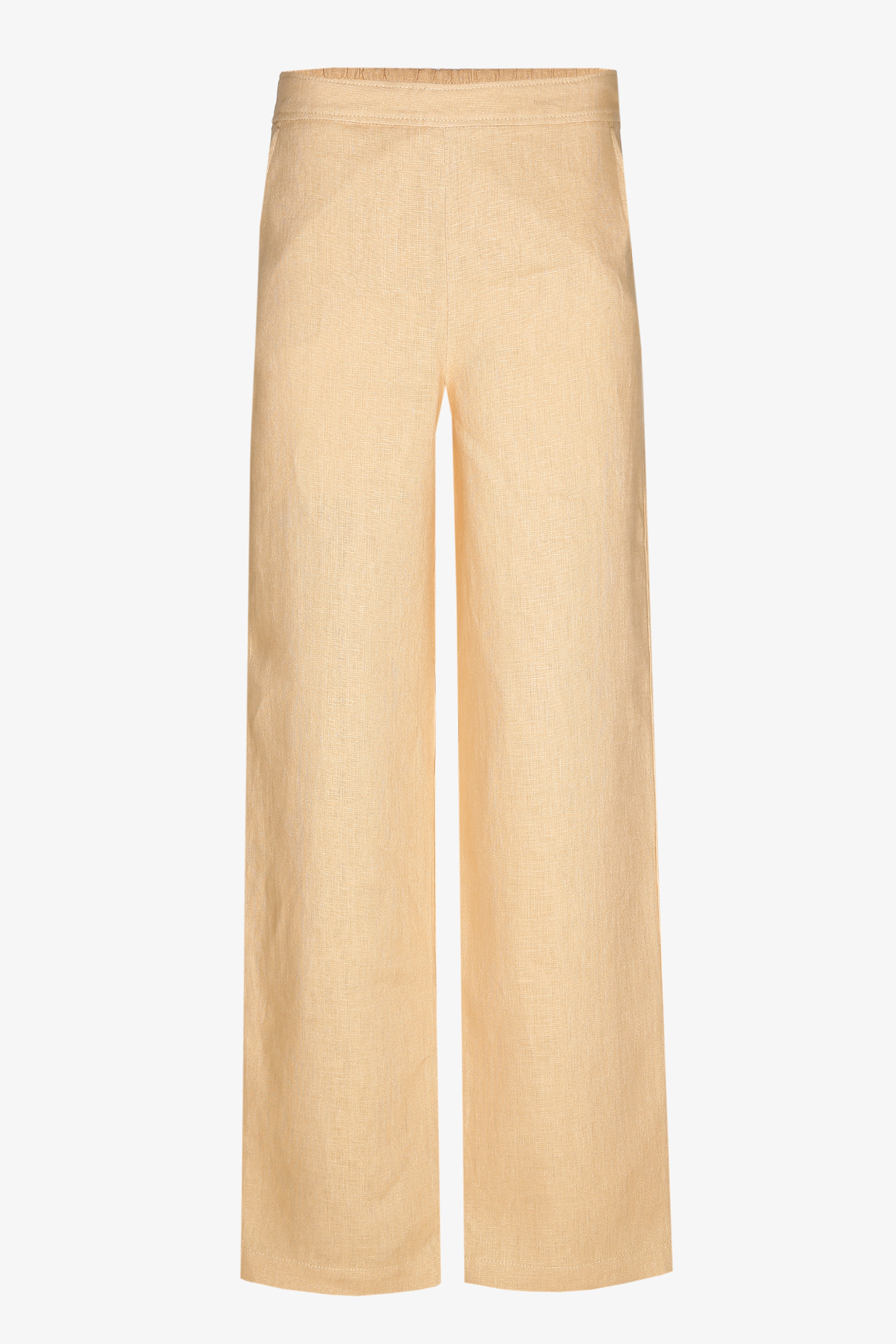 Linen trousers with wide legs
