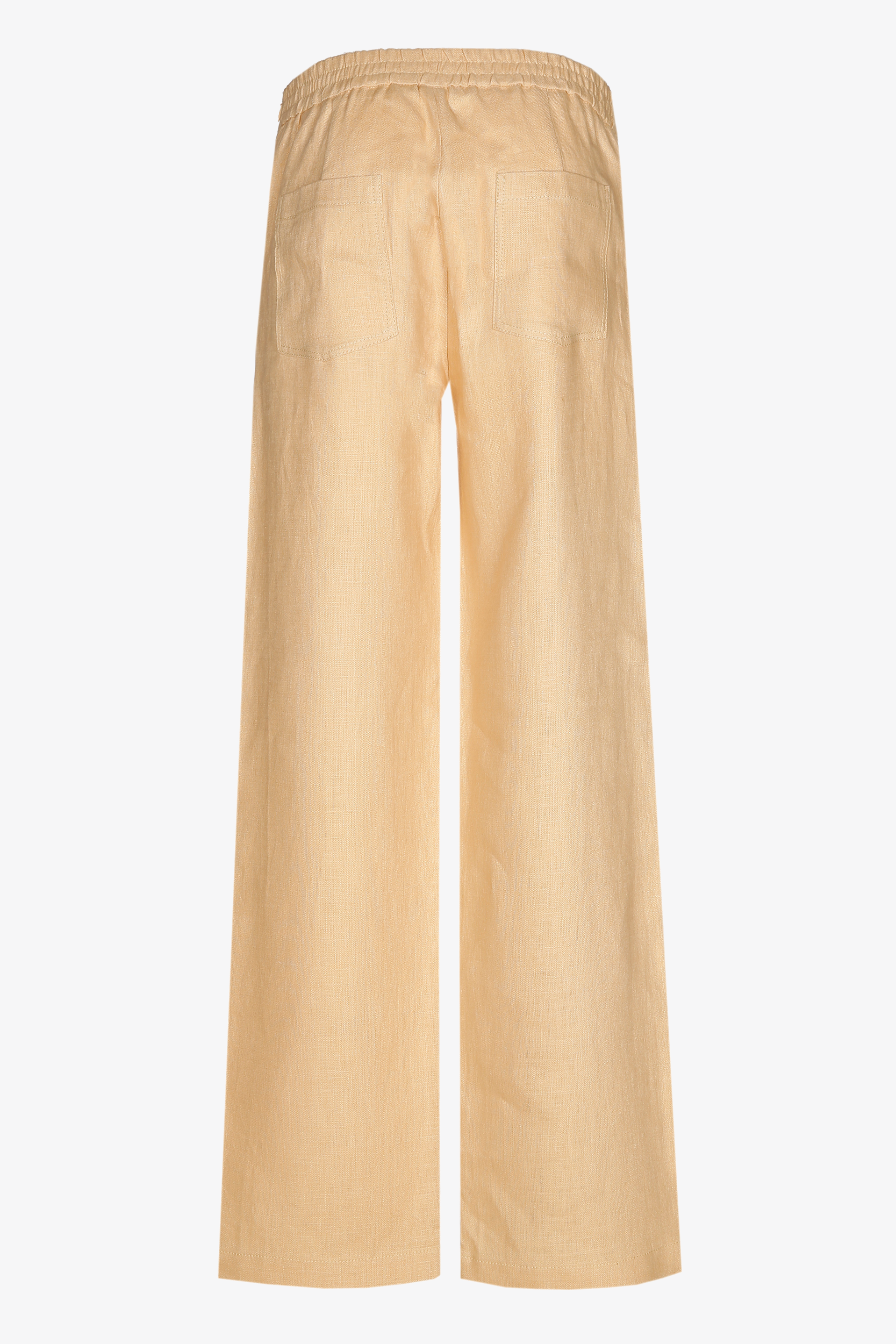 Linen trousers with wide legs