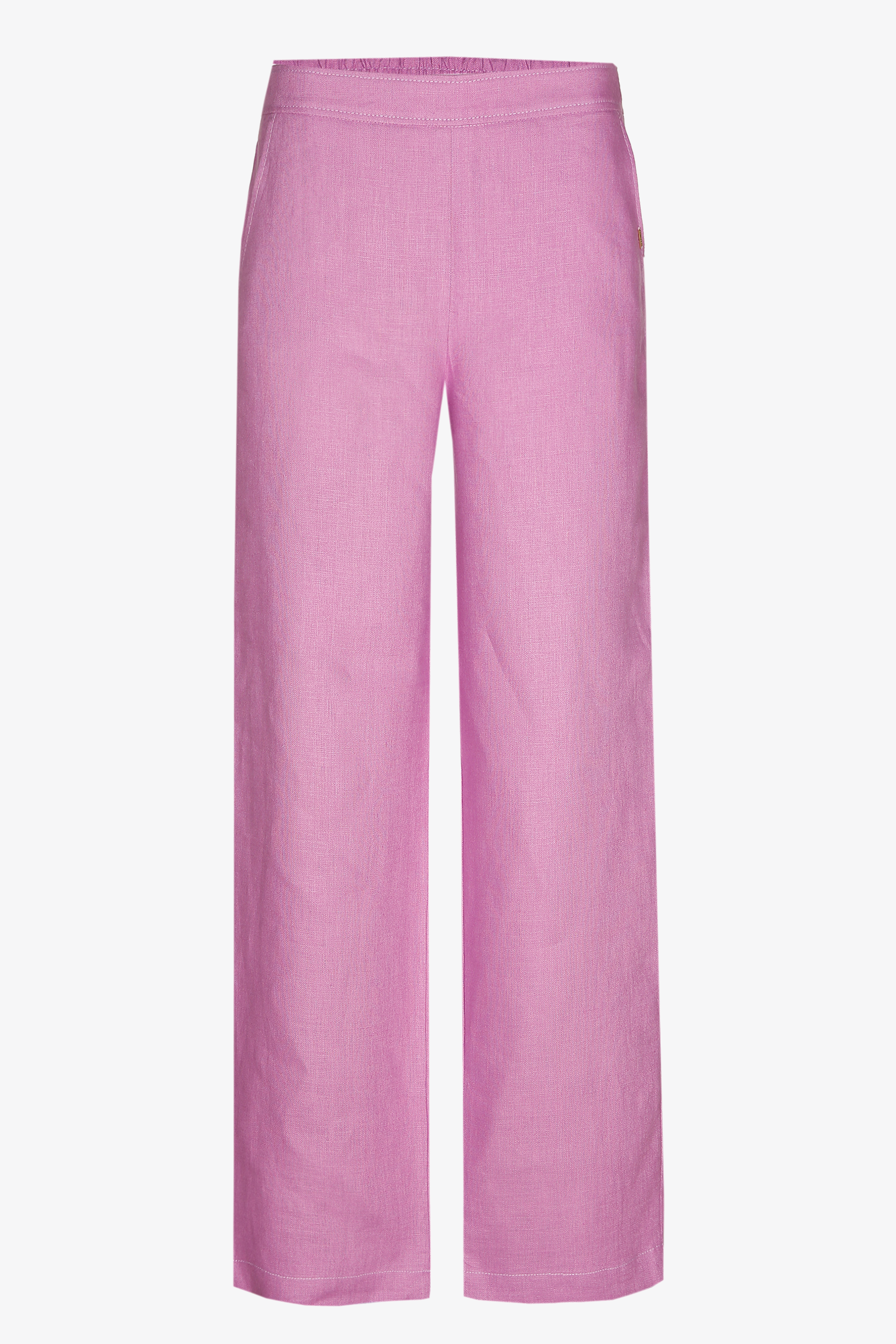 Linen trousers with wide legs