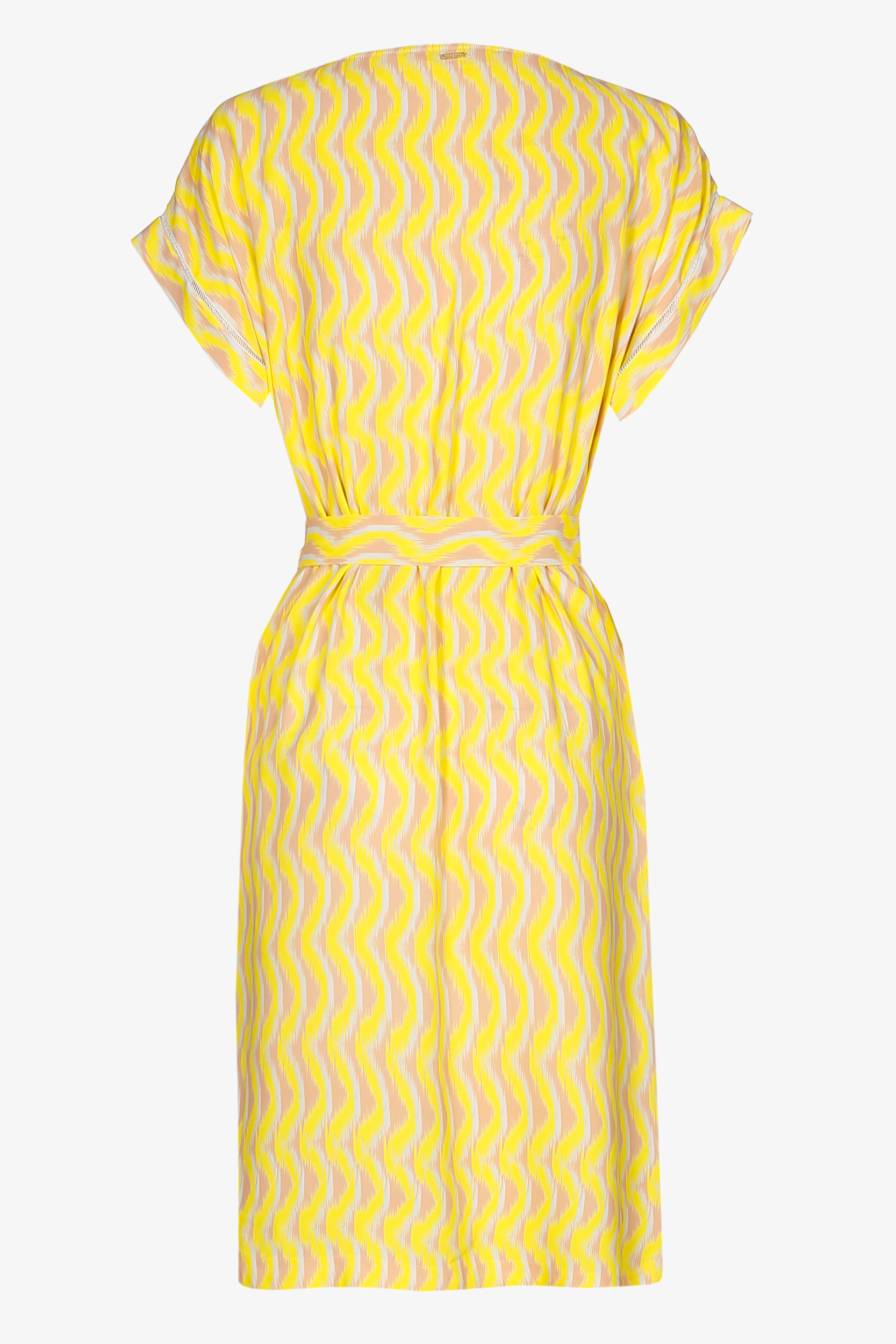 Short dress in crepe fabric