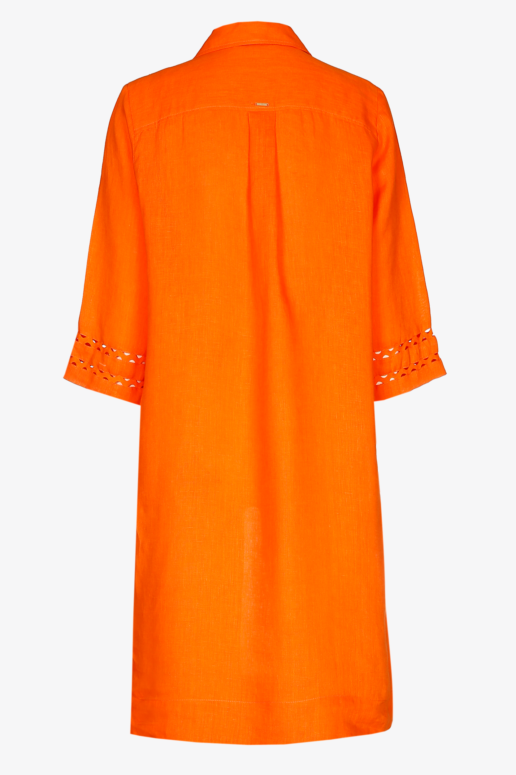 Linen dress with V-neck