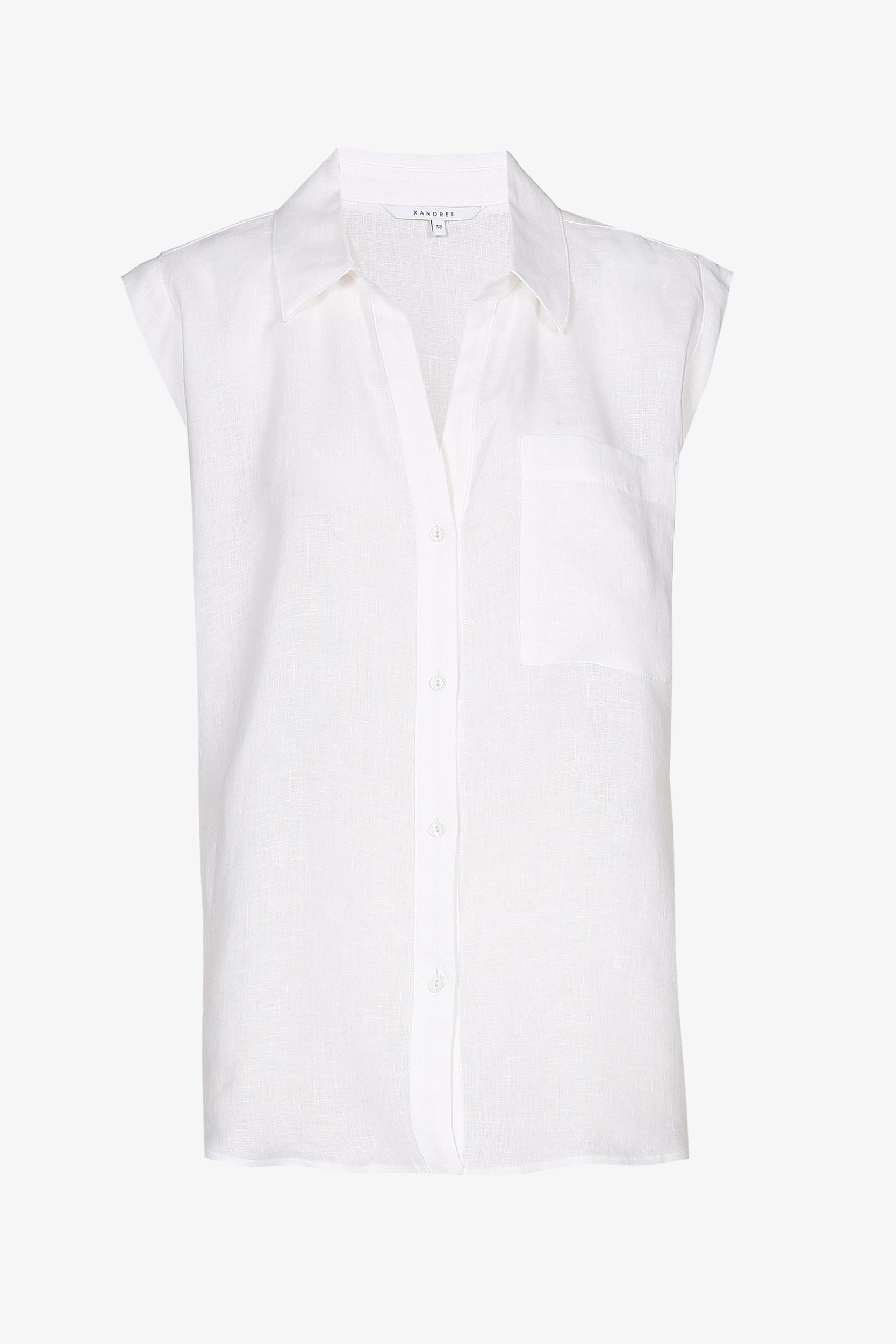 Sleeveless linen shirt