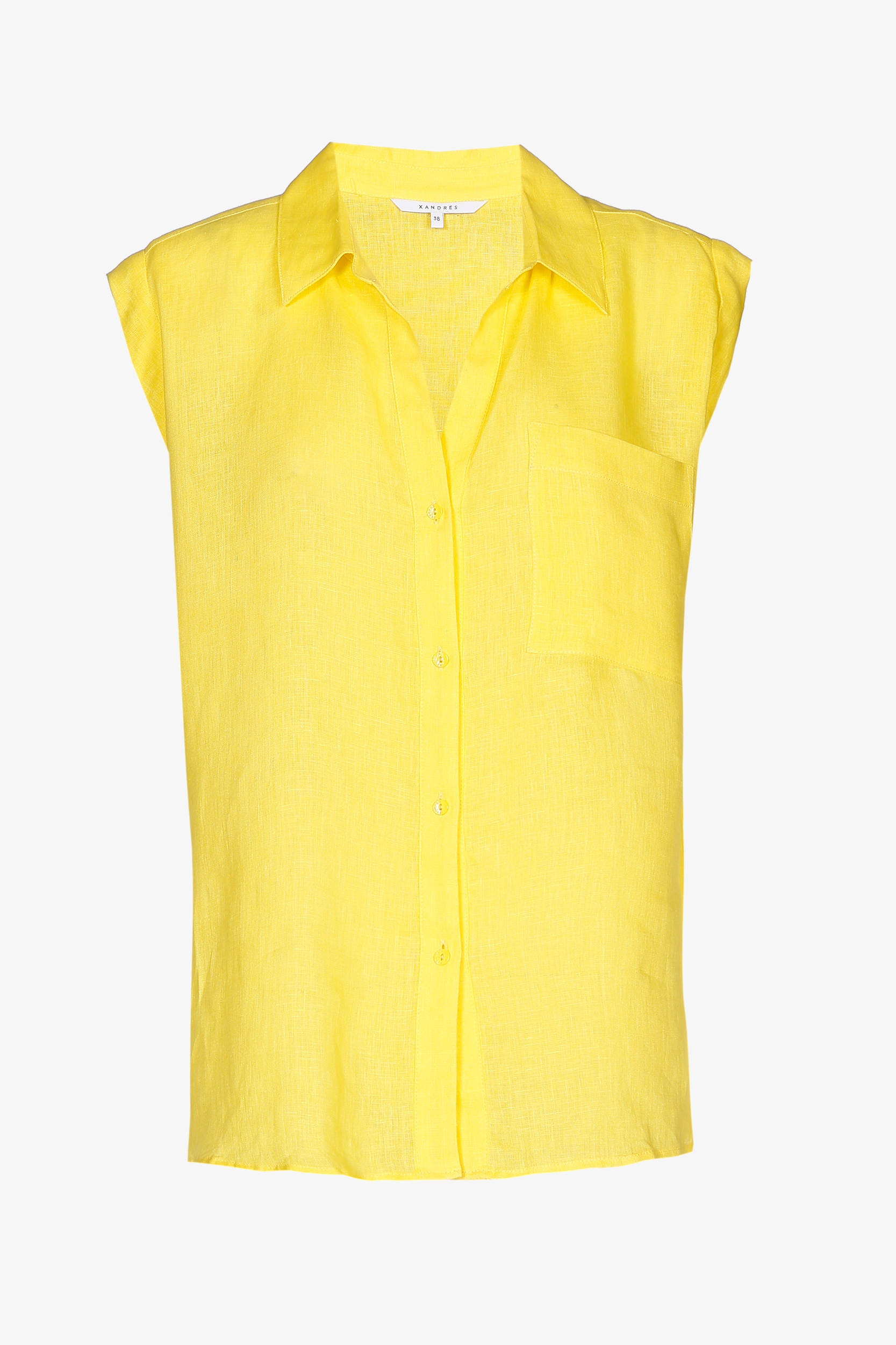 Sleeveless linen shirt