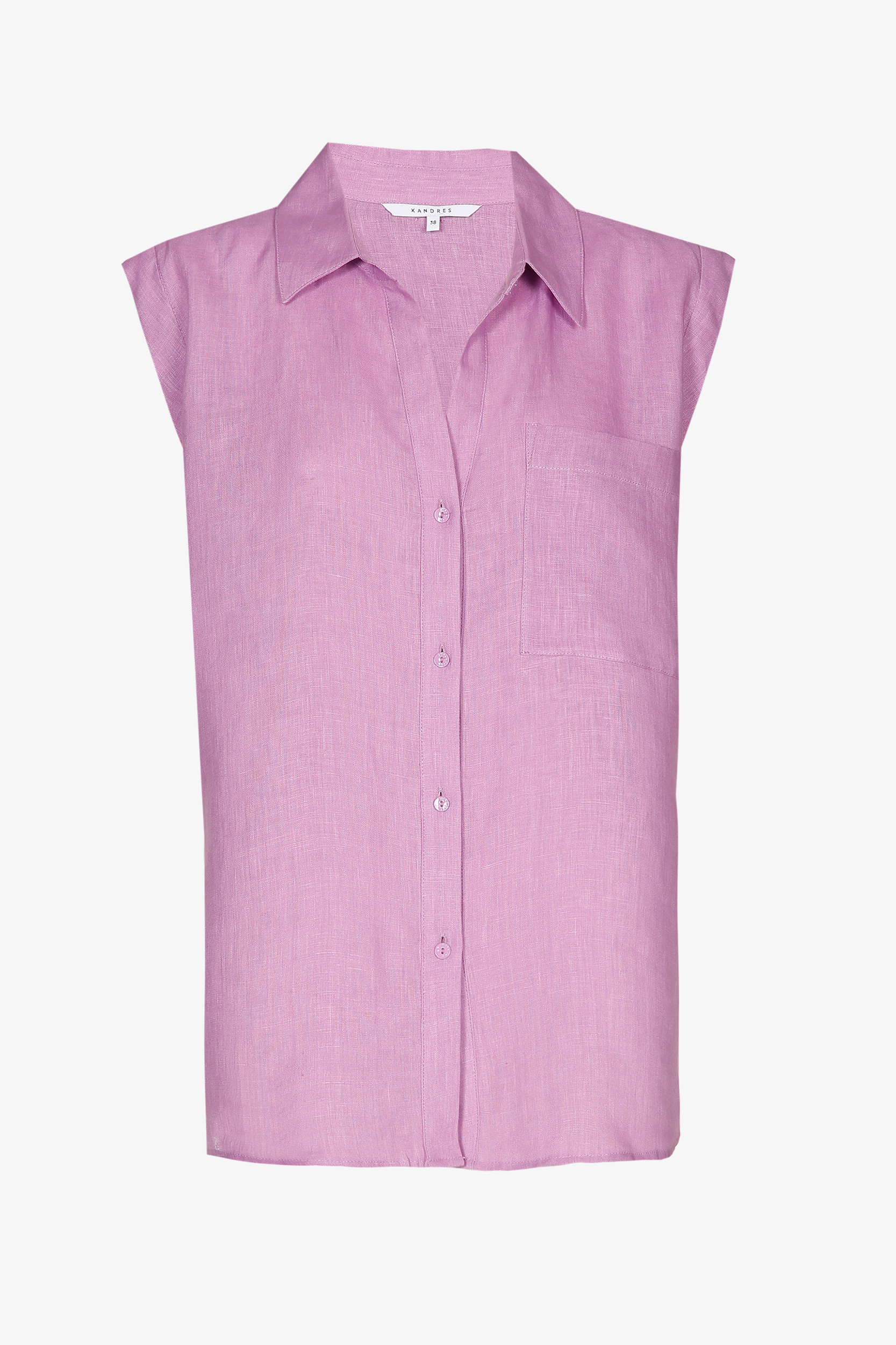 Sleeveless linen shirt