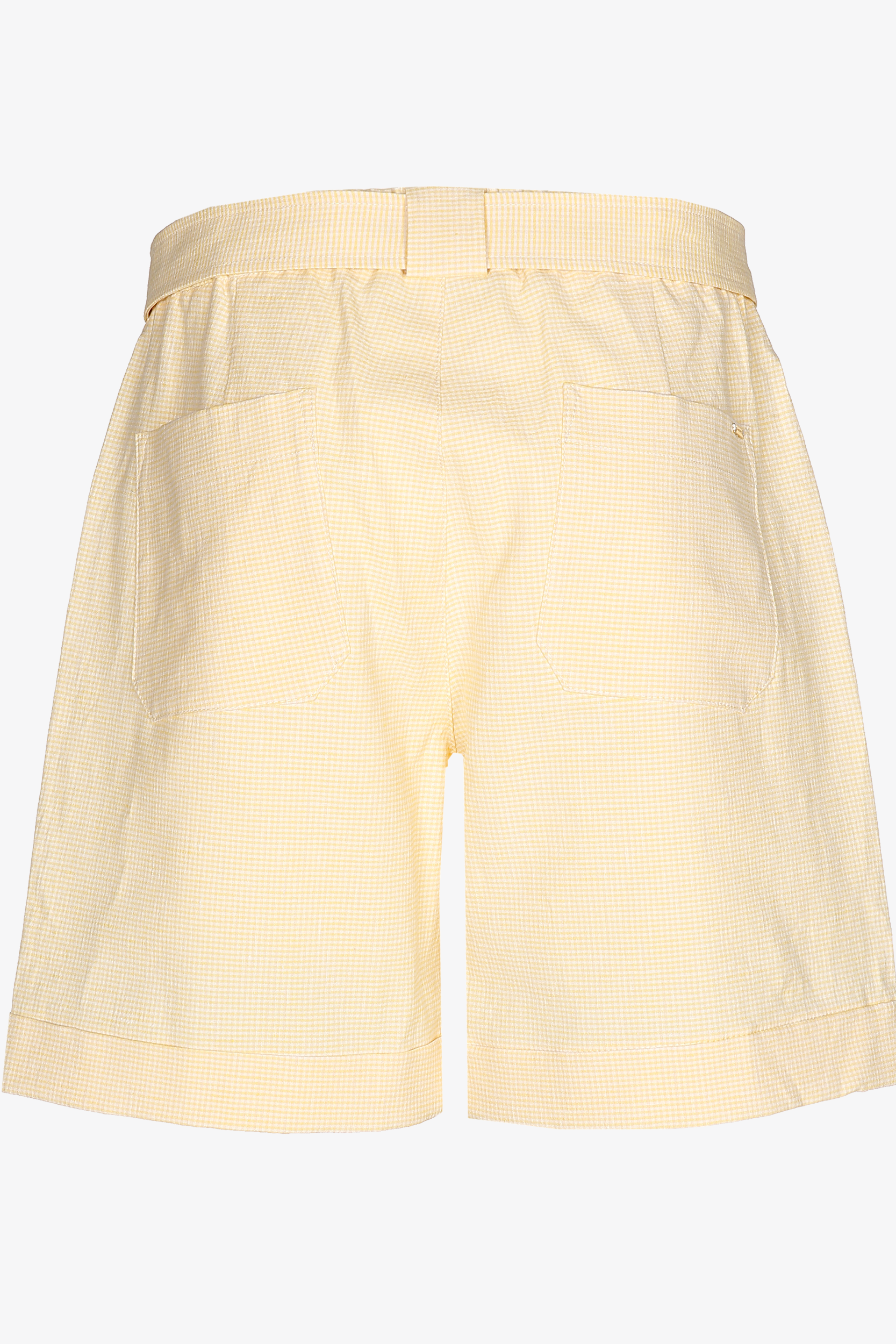 Linen shorts with Gingham print