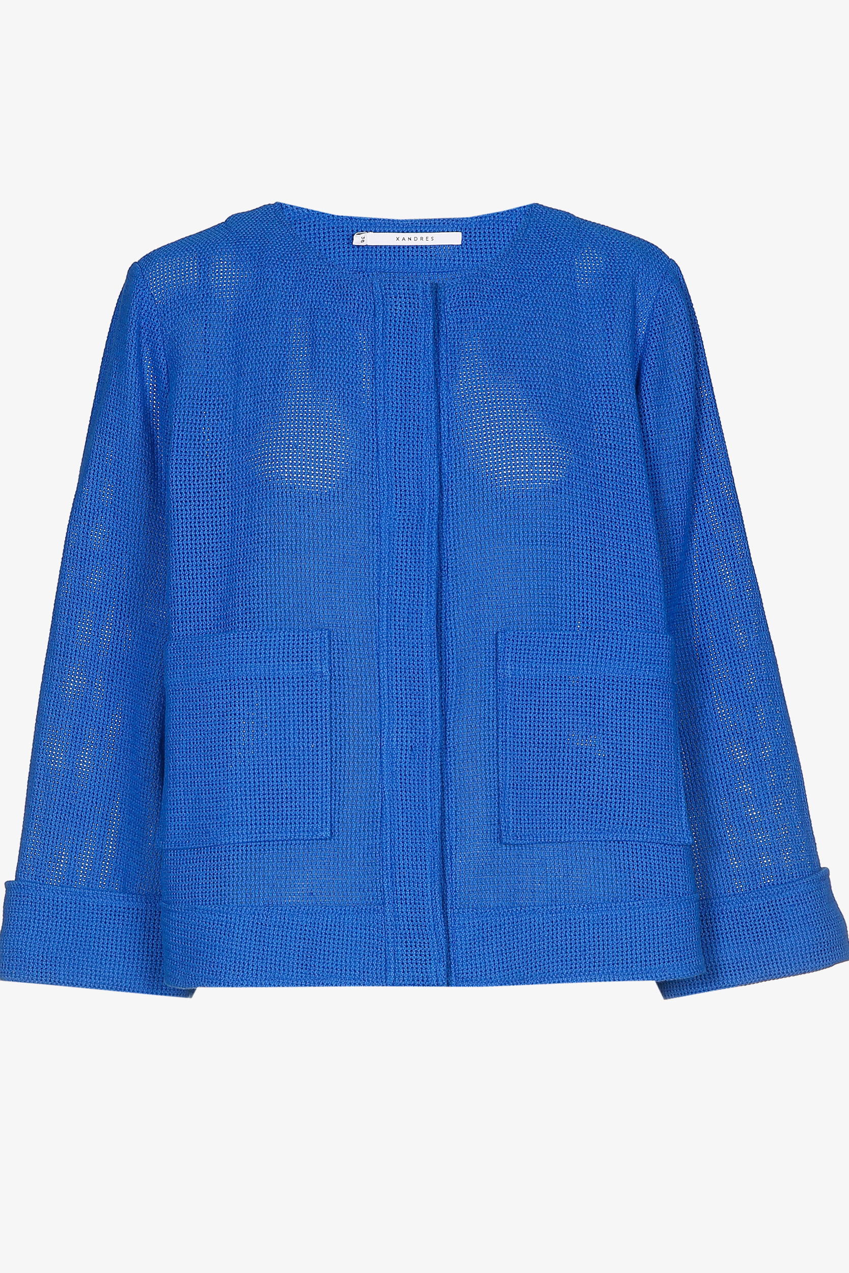 Short jacket in raffia