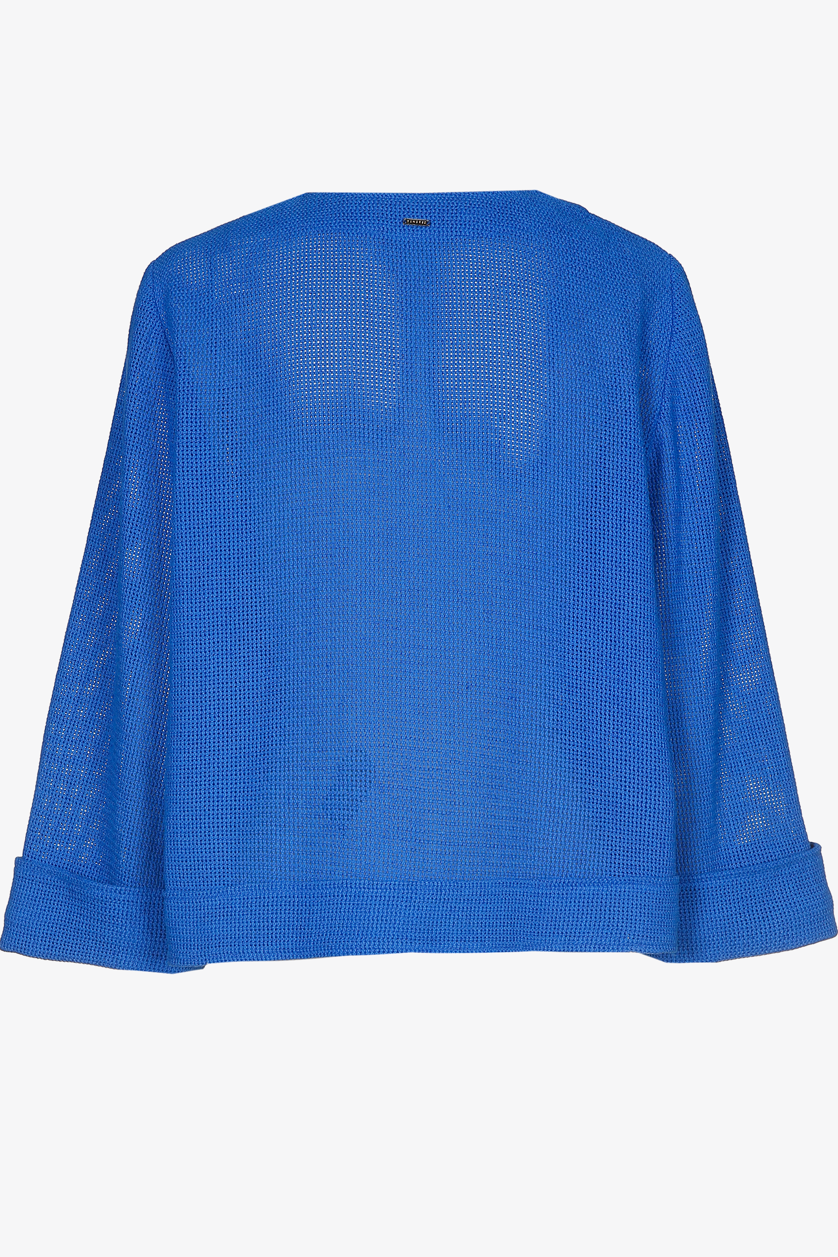 Short jacket in raffia