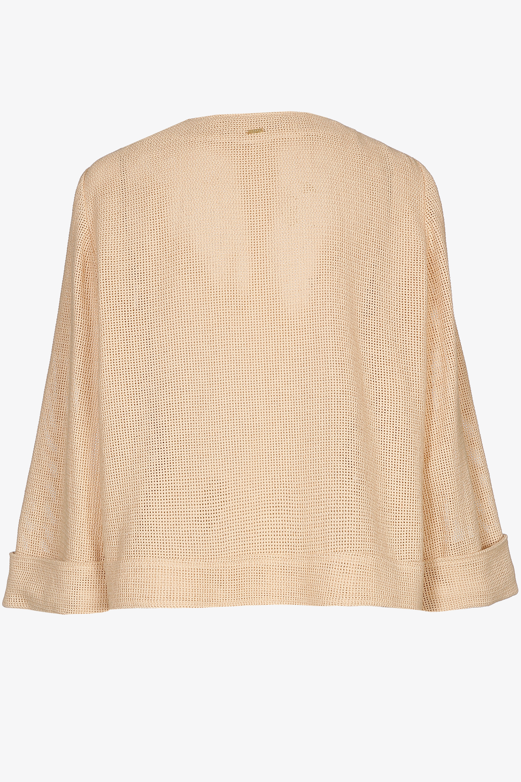 Short jacket in raffia