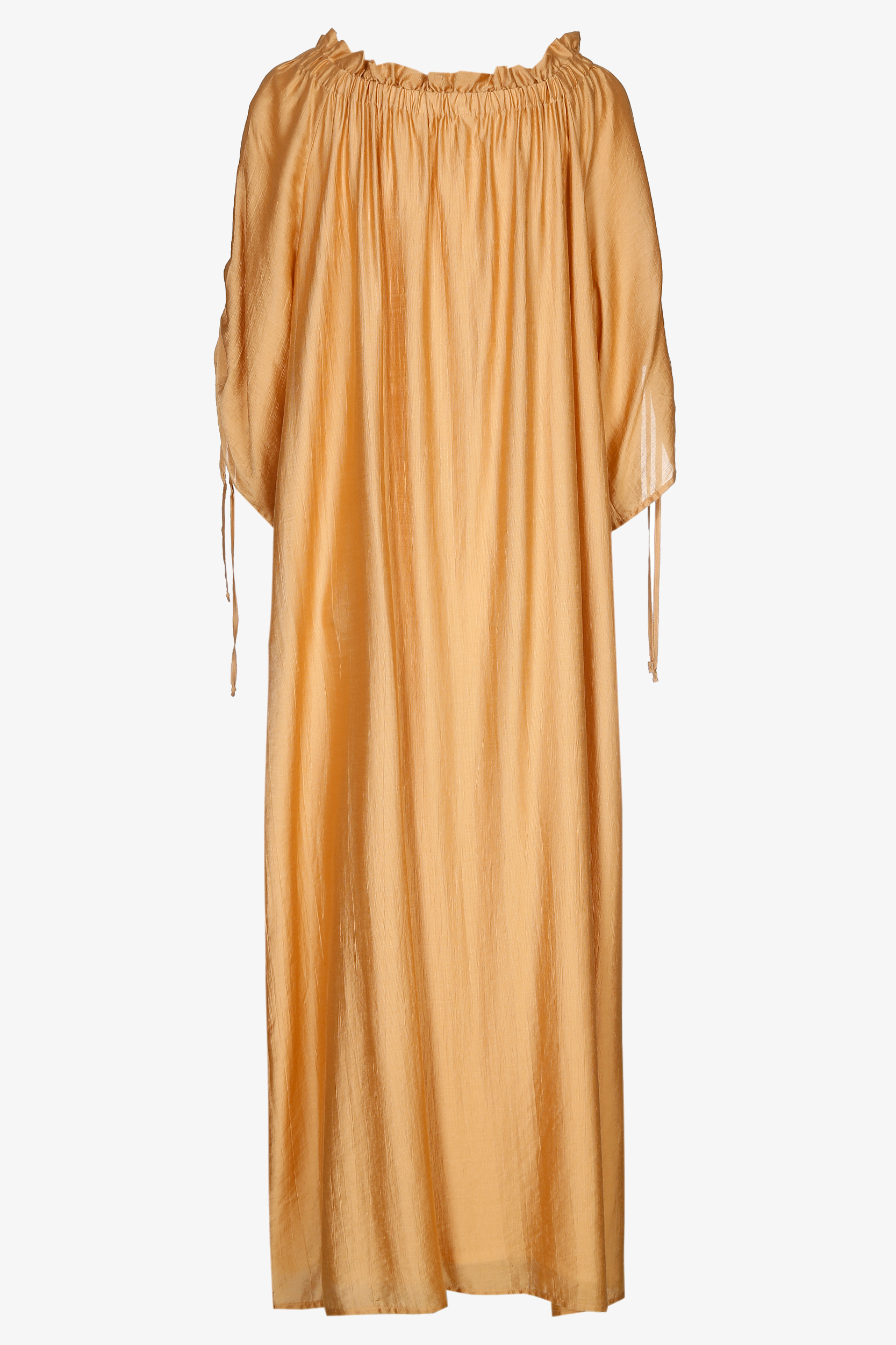 Oversized dress with satin sheen