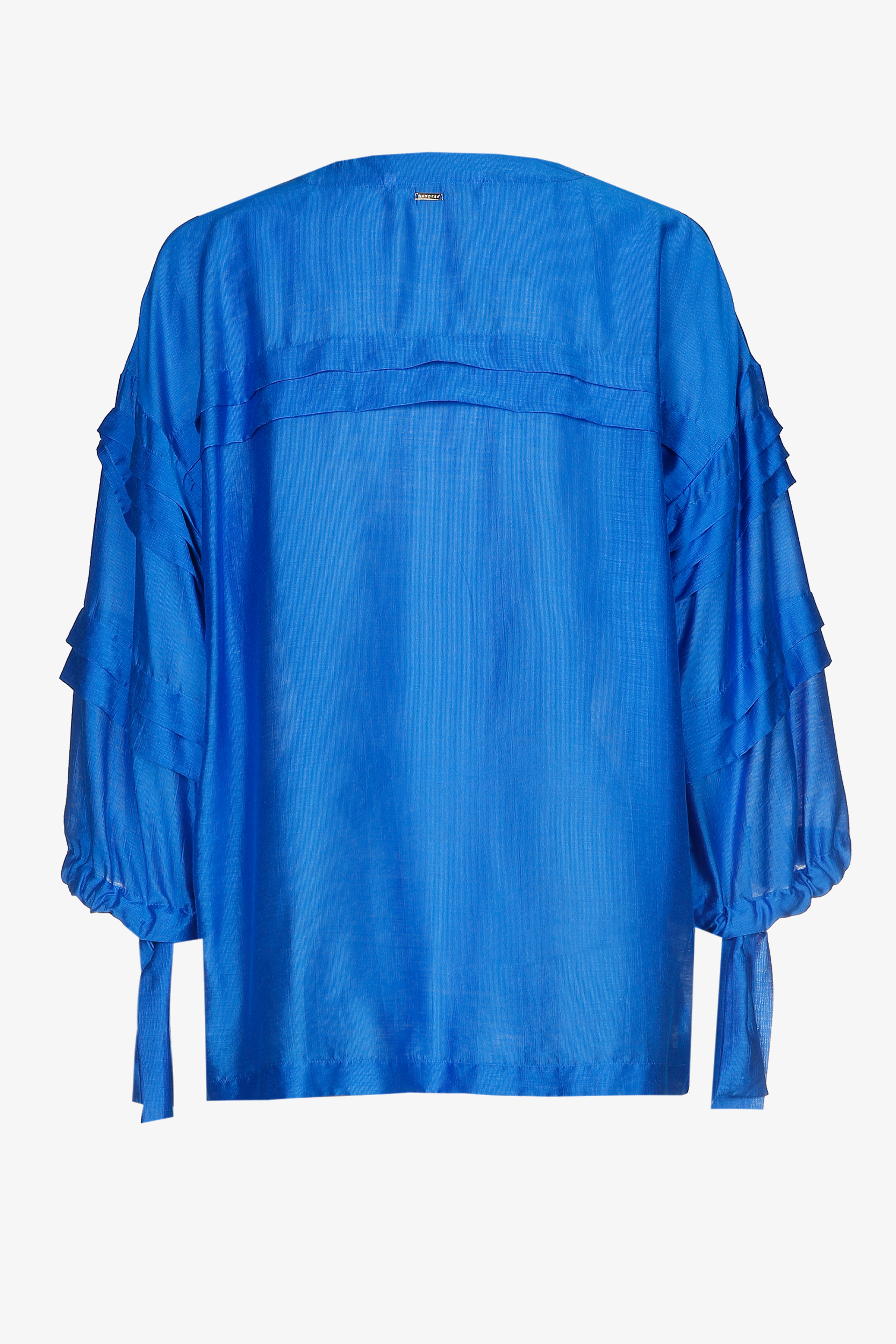 Blouse with satin sheen