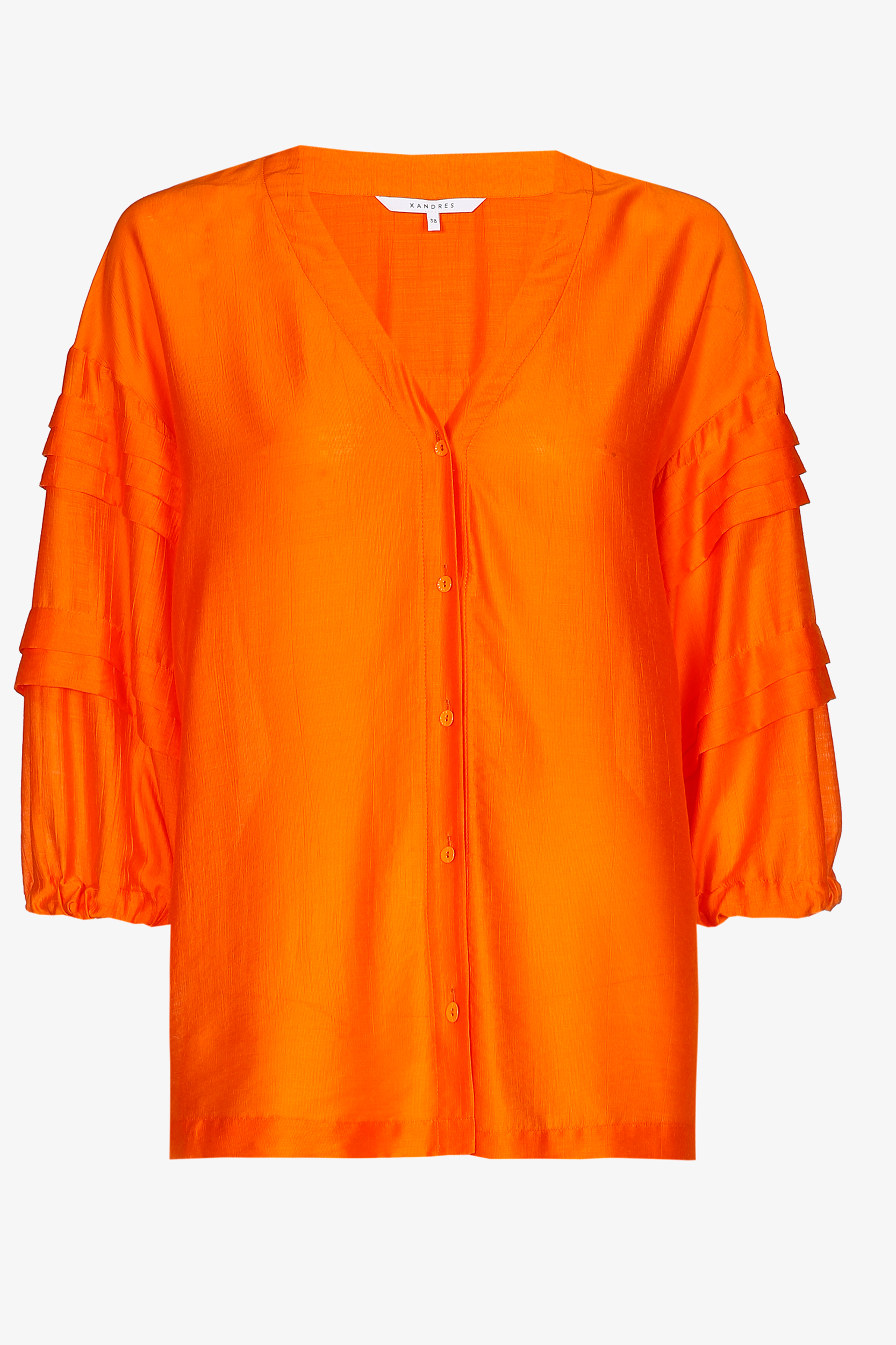 Blouse with satin sheen