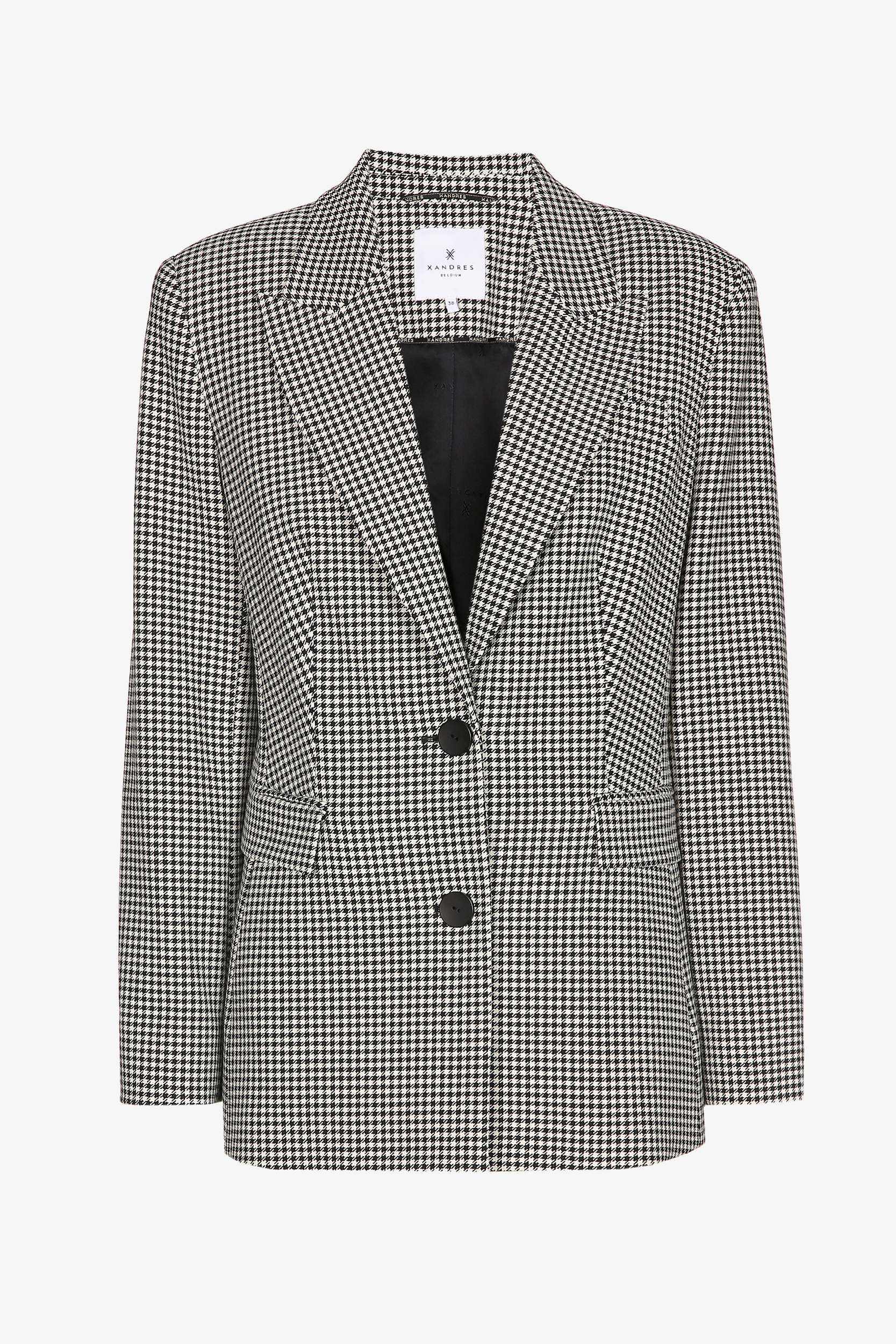 Blazer mit Hahnentrittmuster