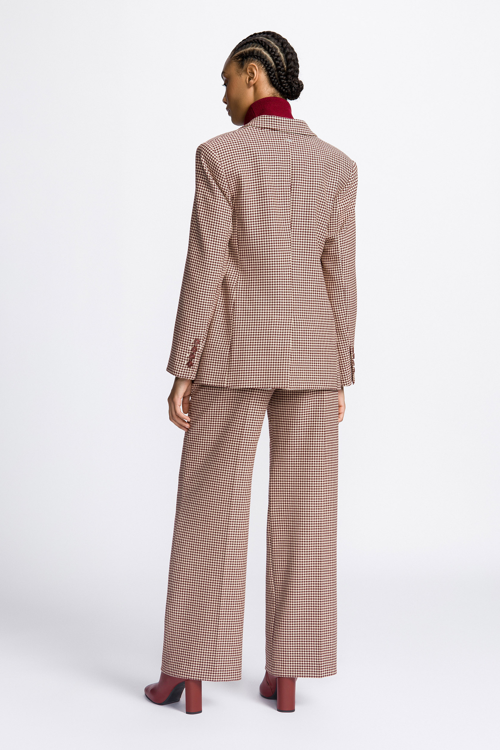 Blazer with houndstooth print