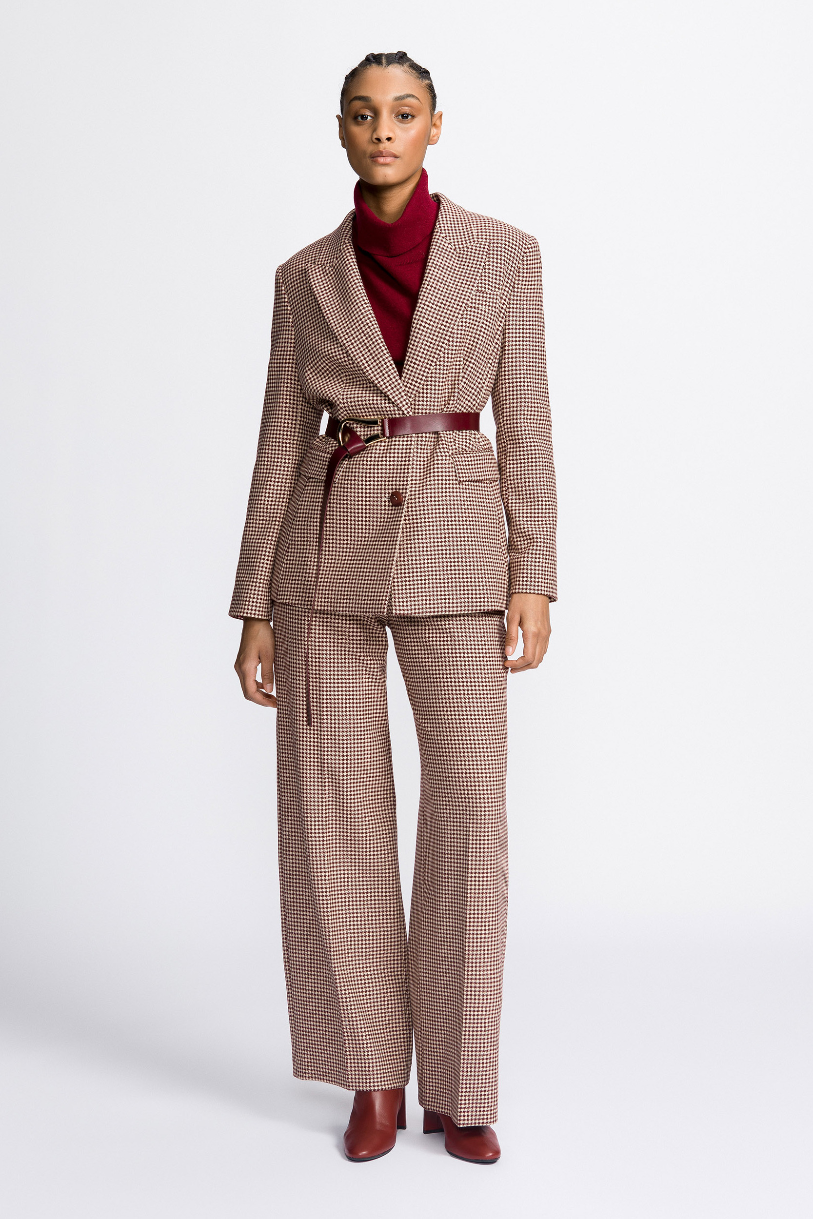 Blazer with houndstooth print