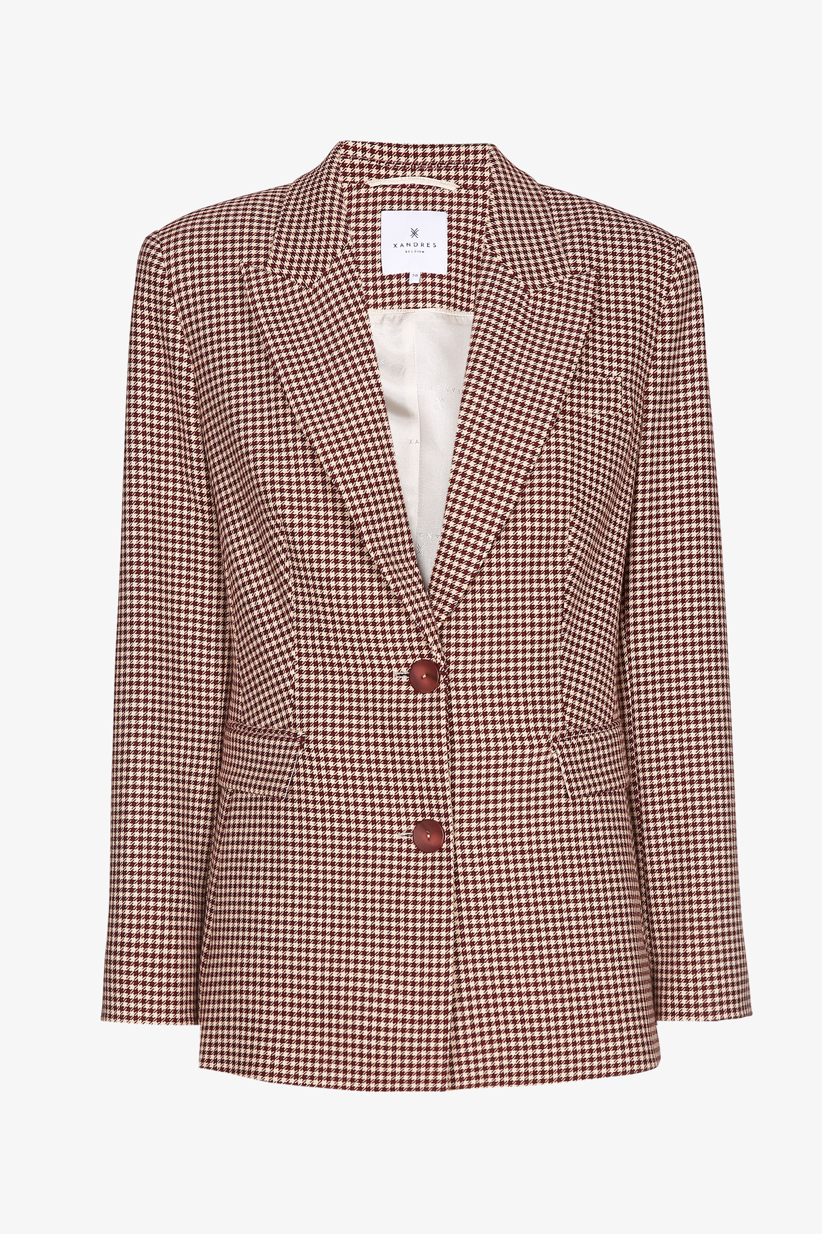 Blazer with houndstooth print