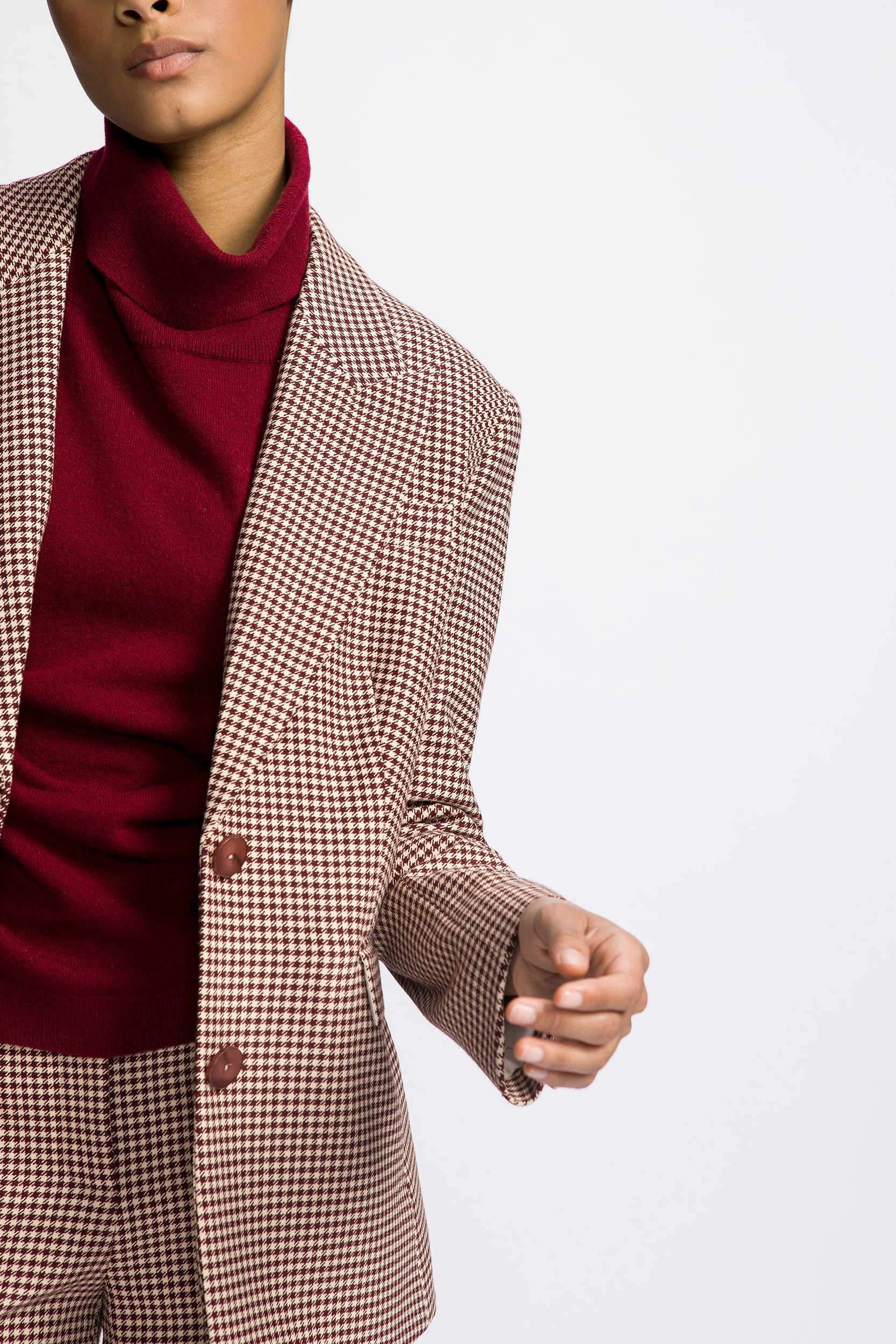 Blazer with houndstooth print