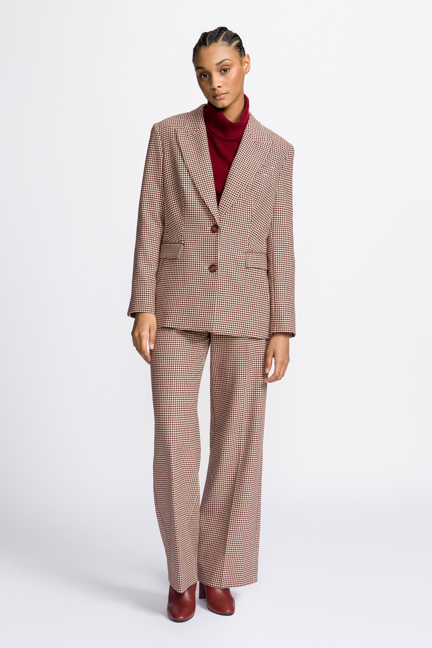 Blazer with houndstooth print