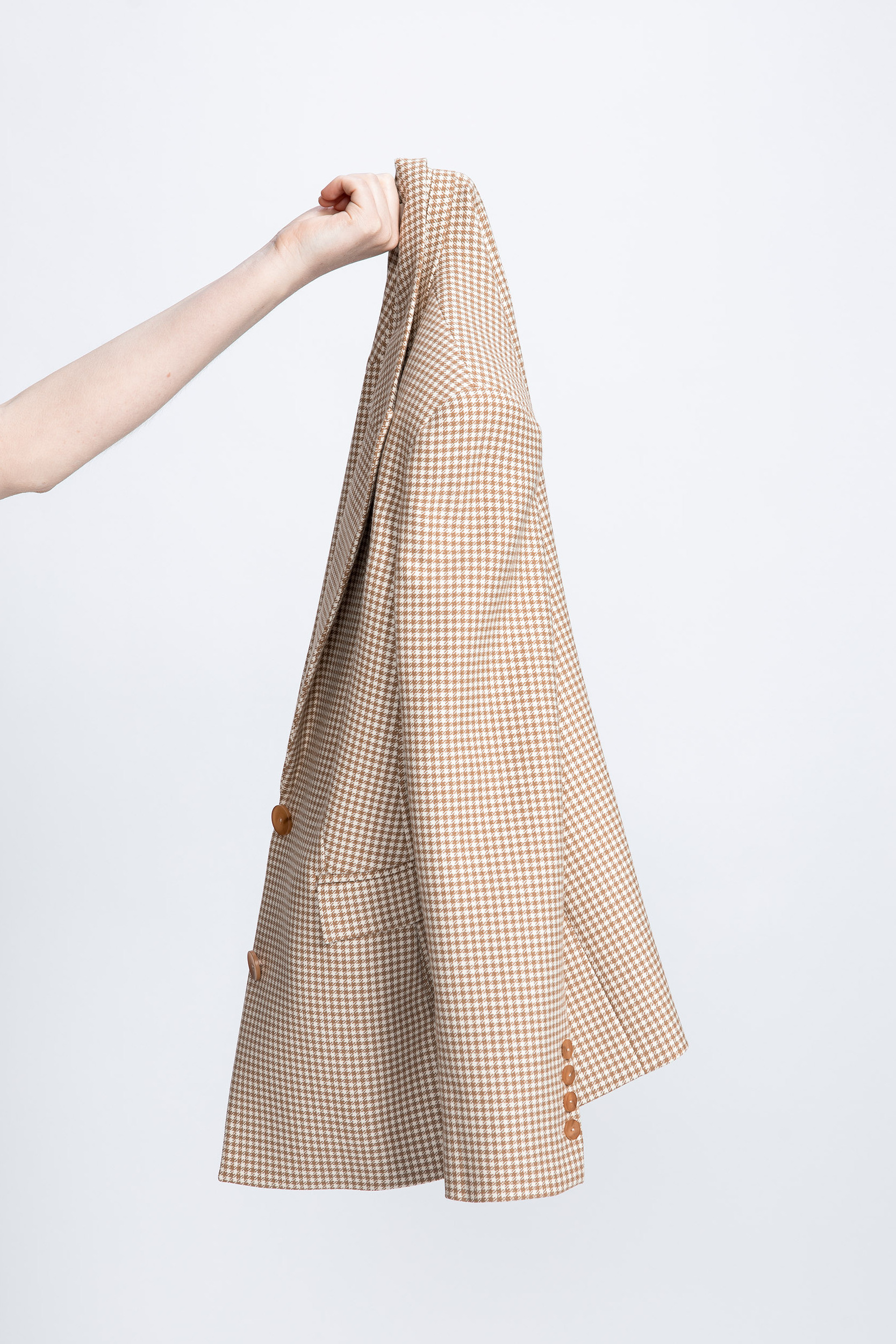 Blazer with houndstooth print