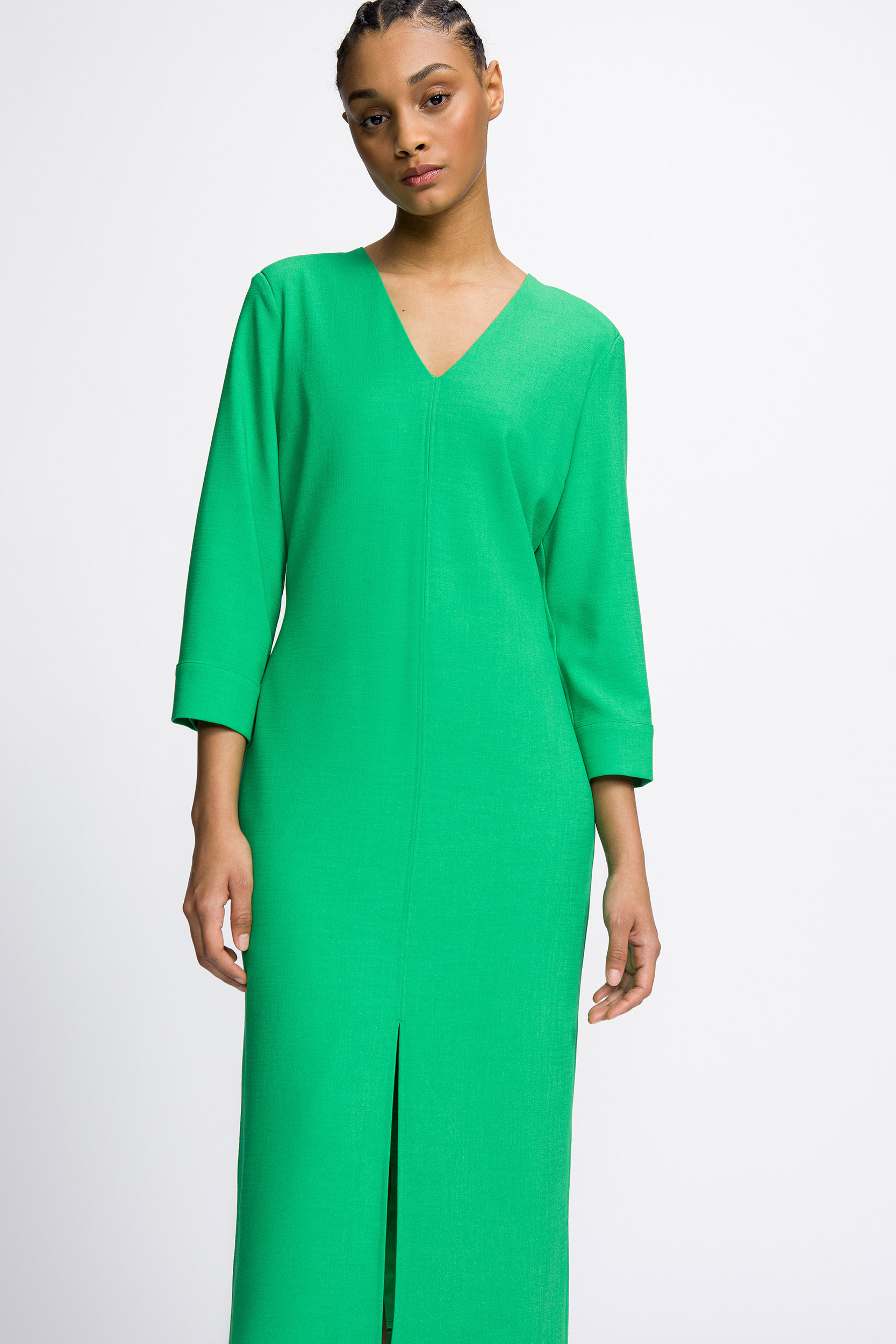 Robe midi à encolure en V