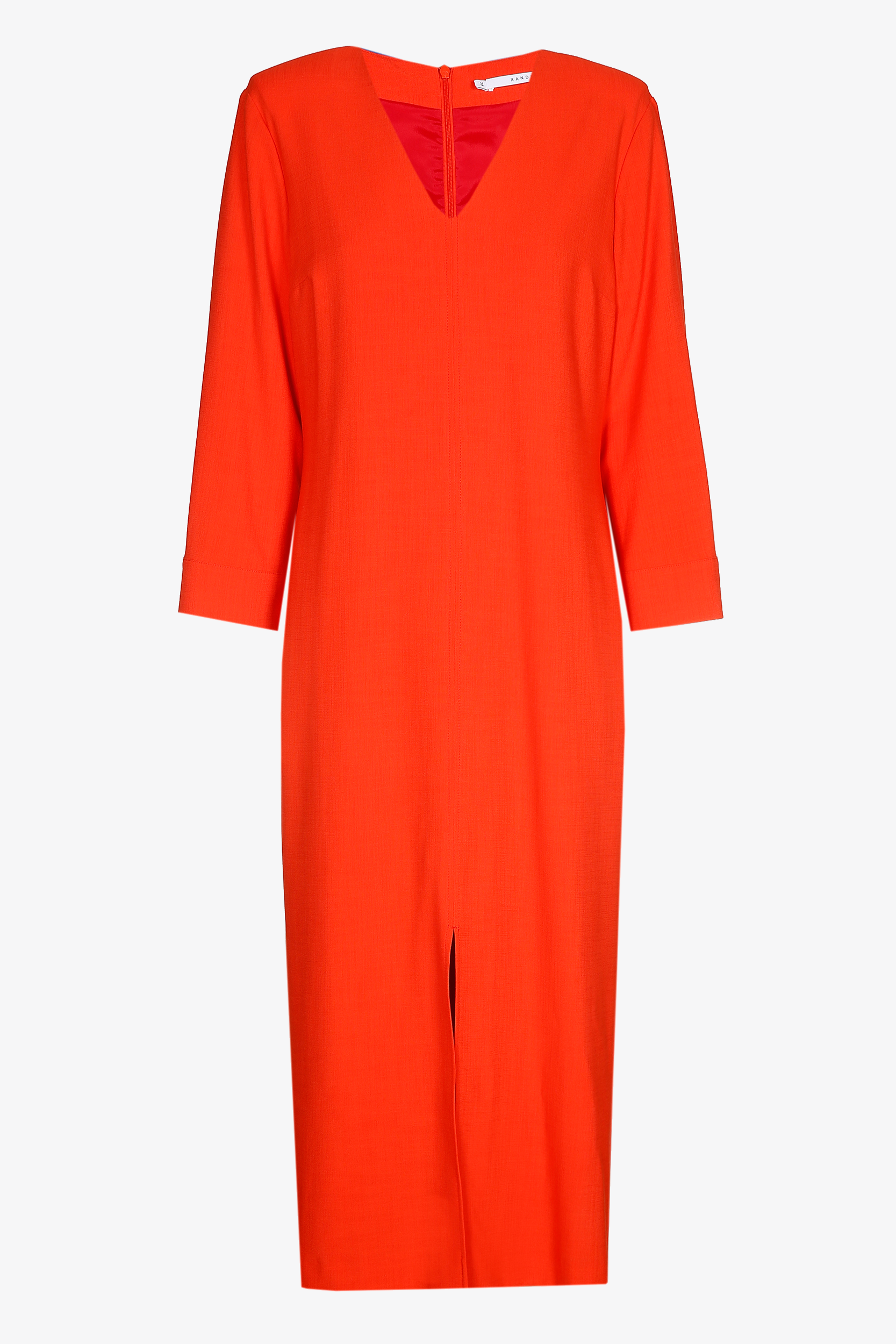 Midi dress with V-neck