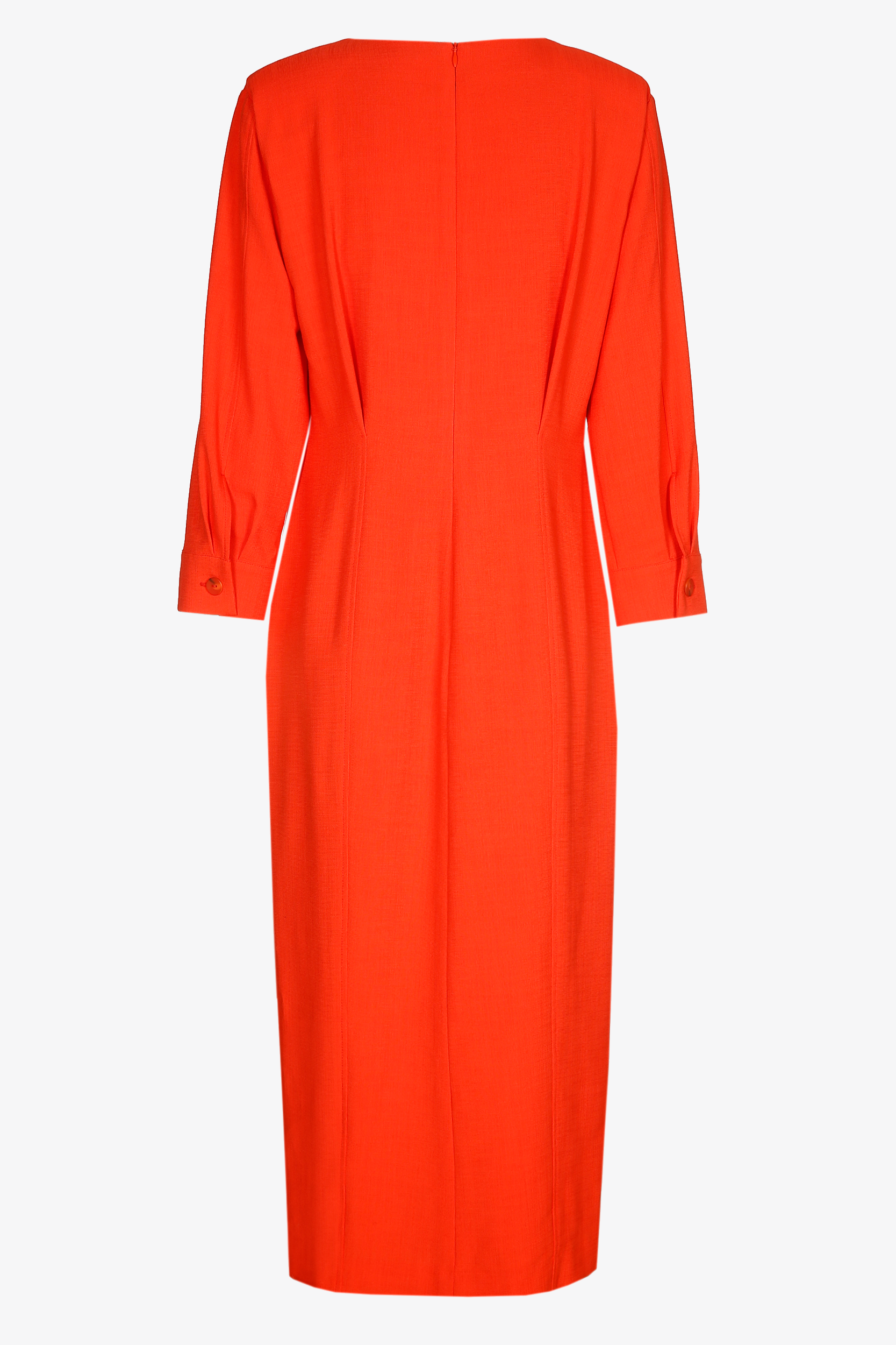 Midi dress with V-neck