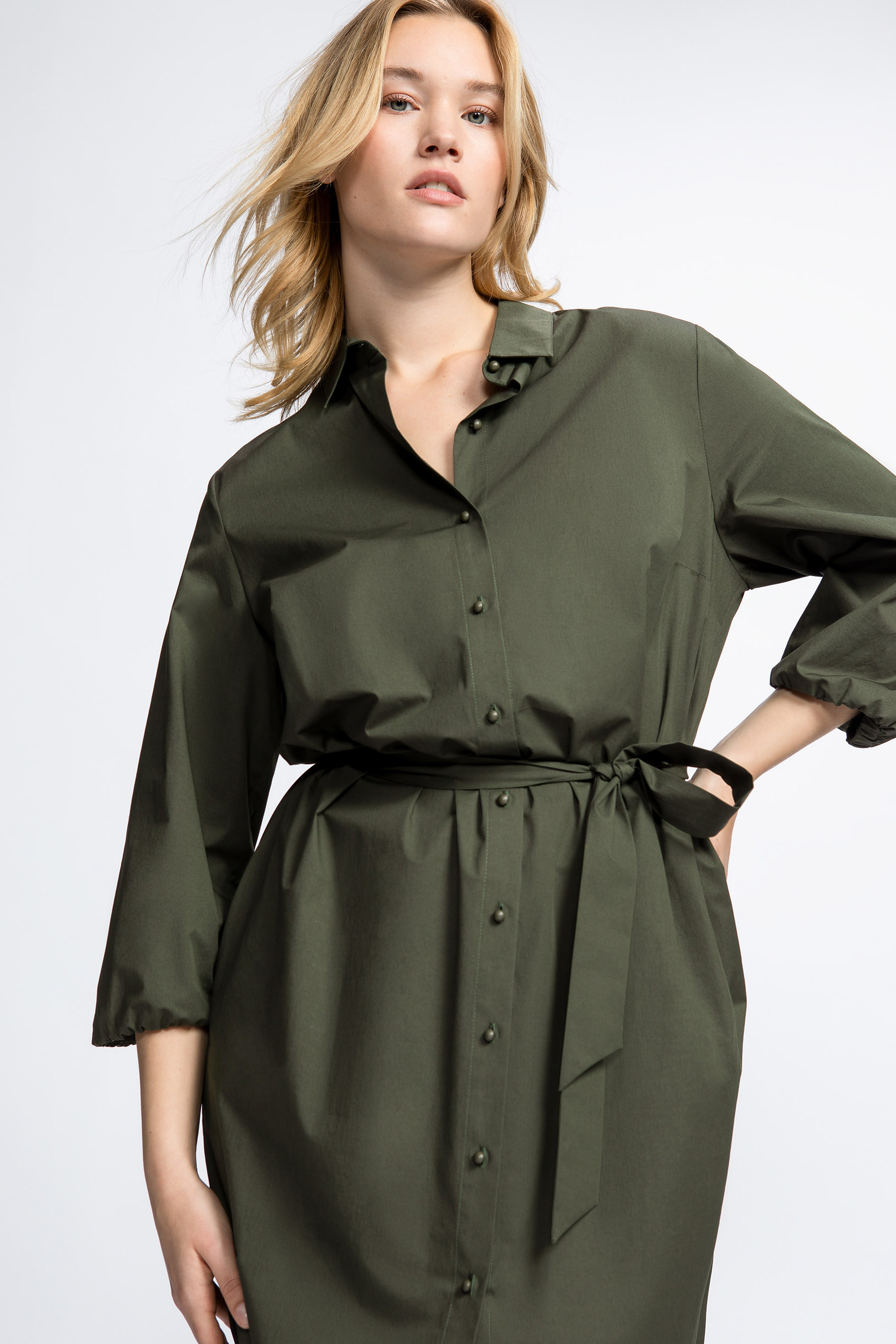Mid-length cotton dress