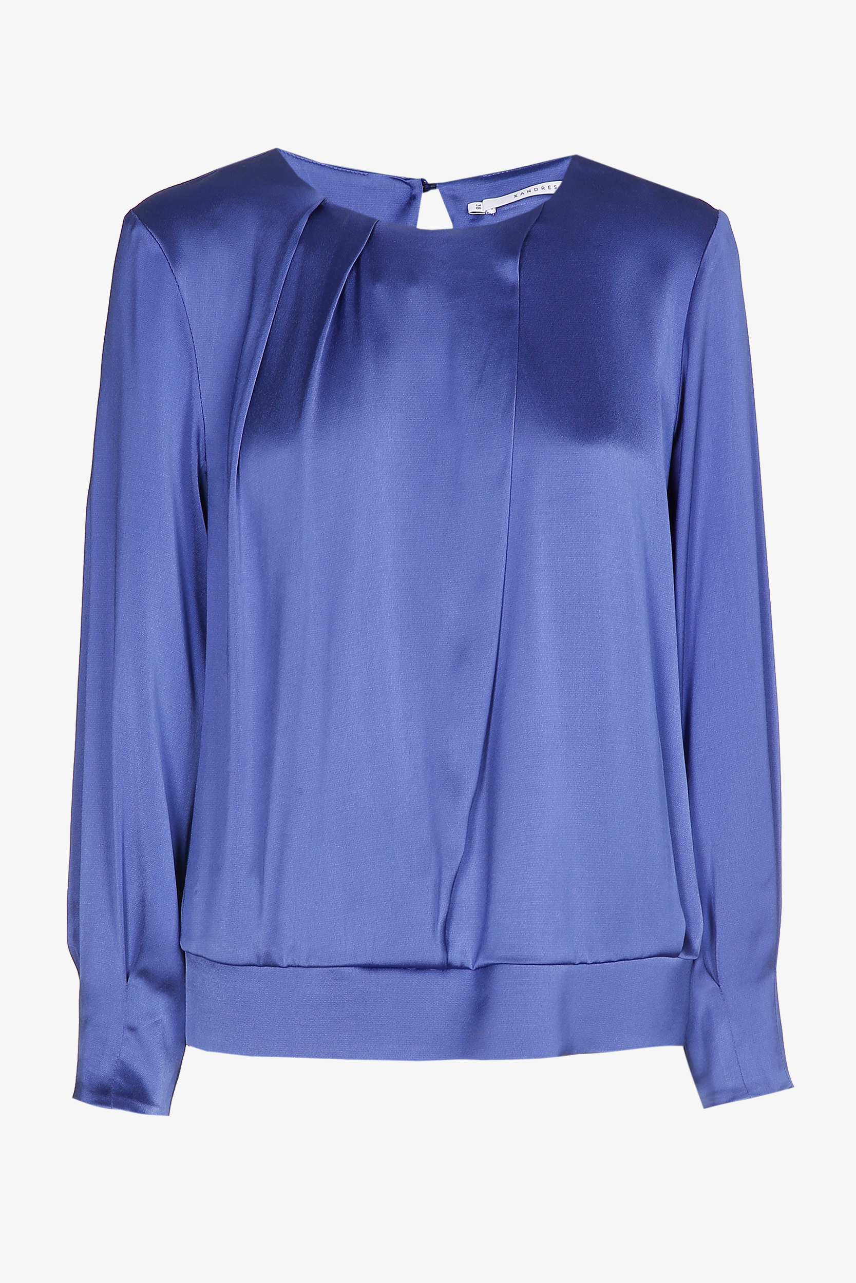Bluse in glänzender Satinoptik