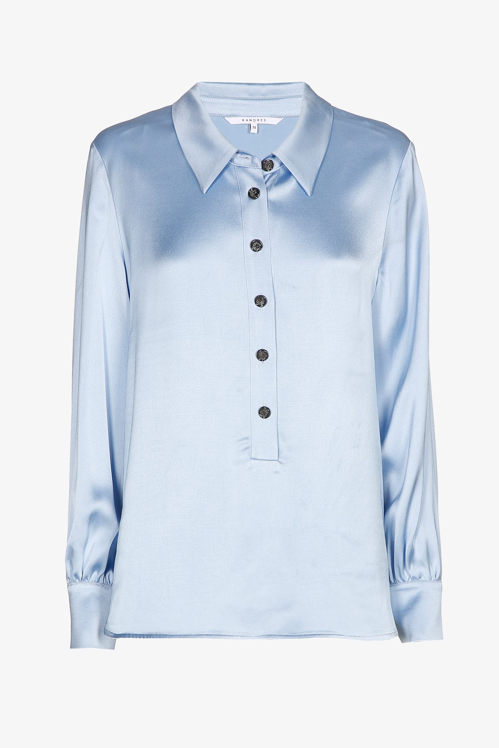Bluse in glänzender Satinoptik