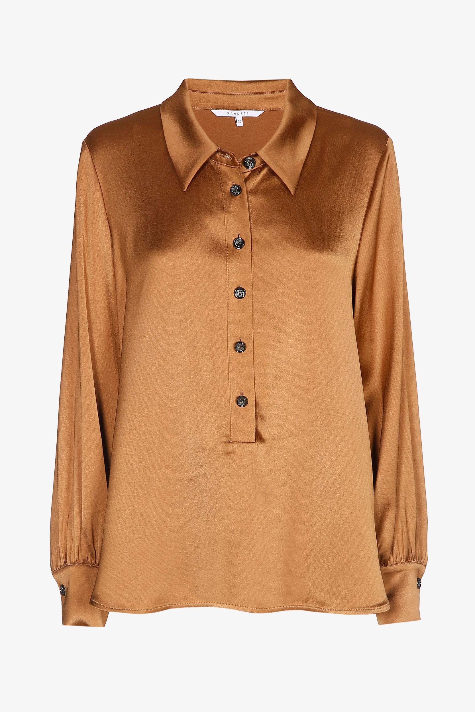 Bluse in glänzender Satinoptik