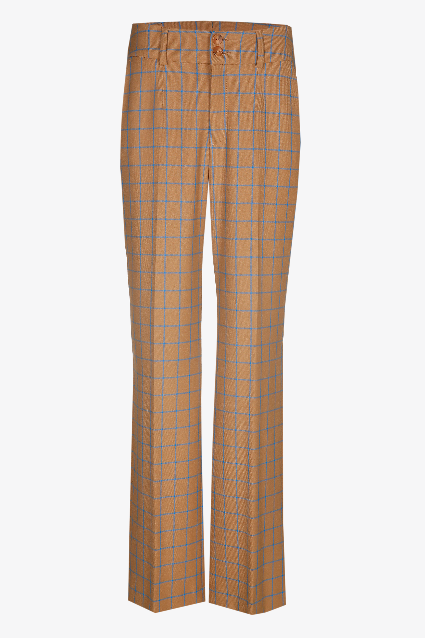 Checked wide-leg trousers