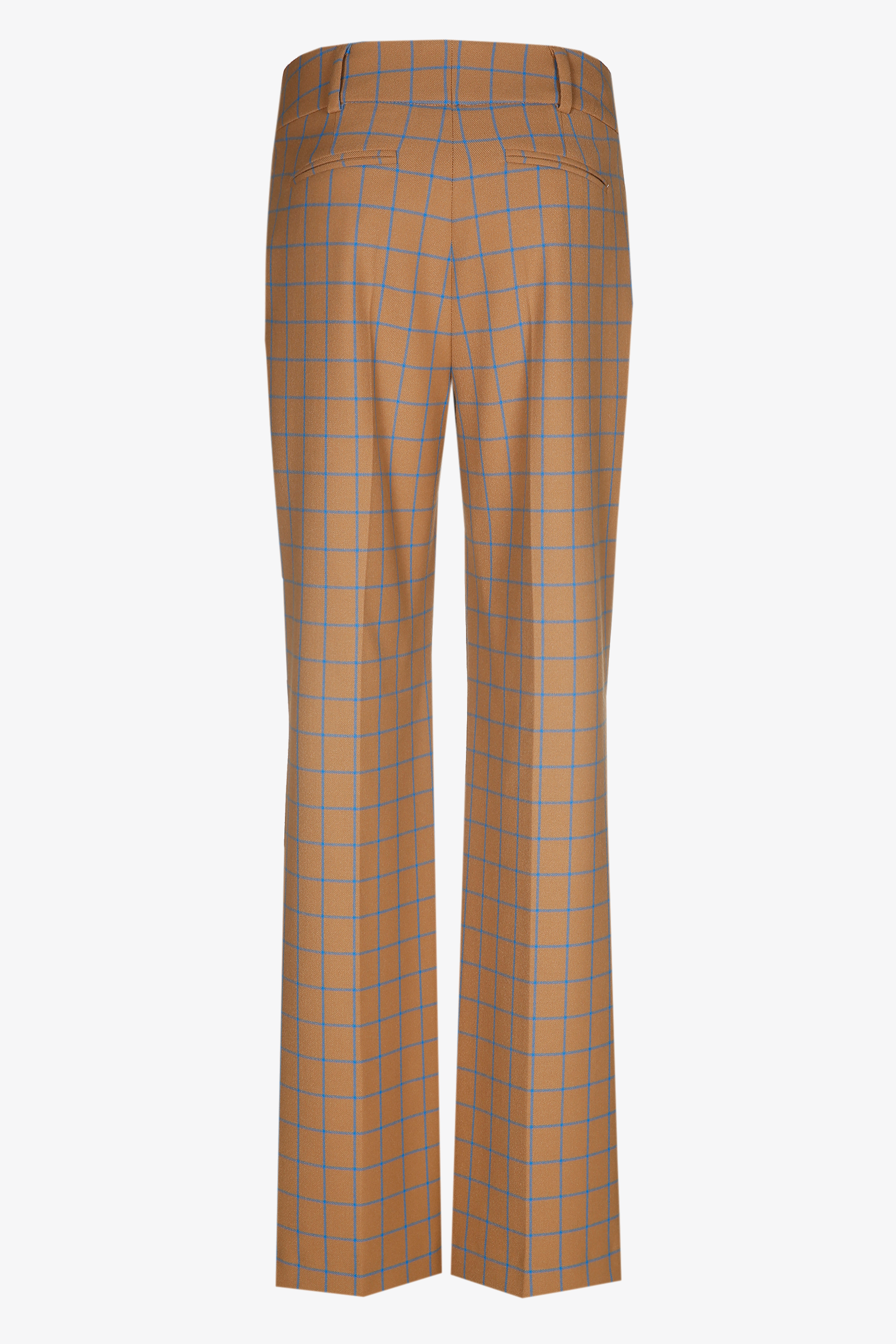 Checked wide-leg trousers