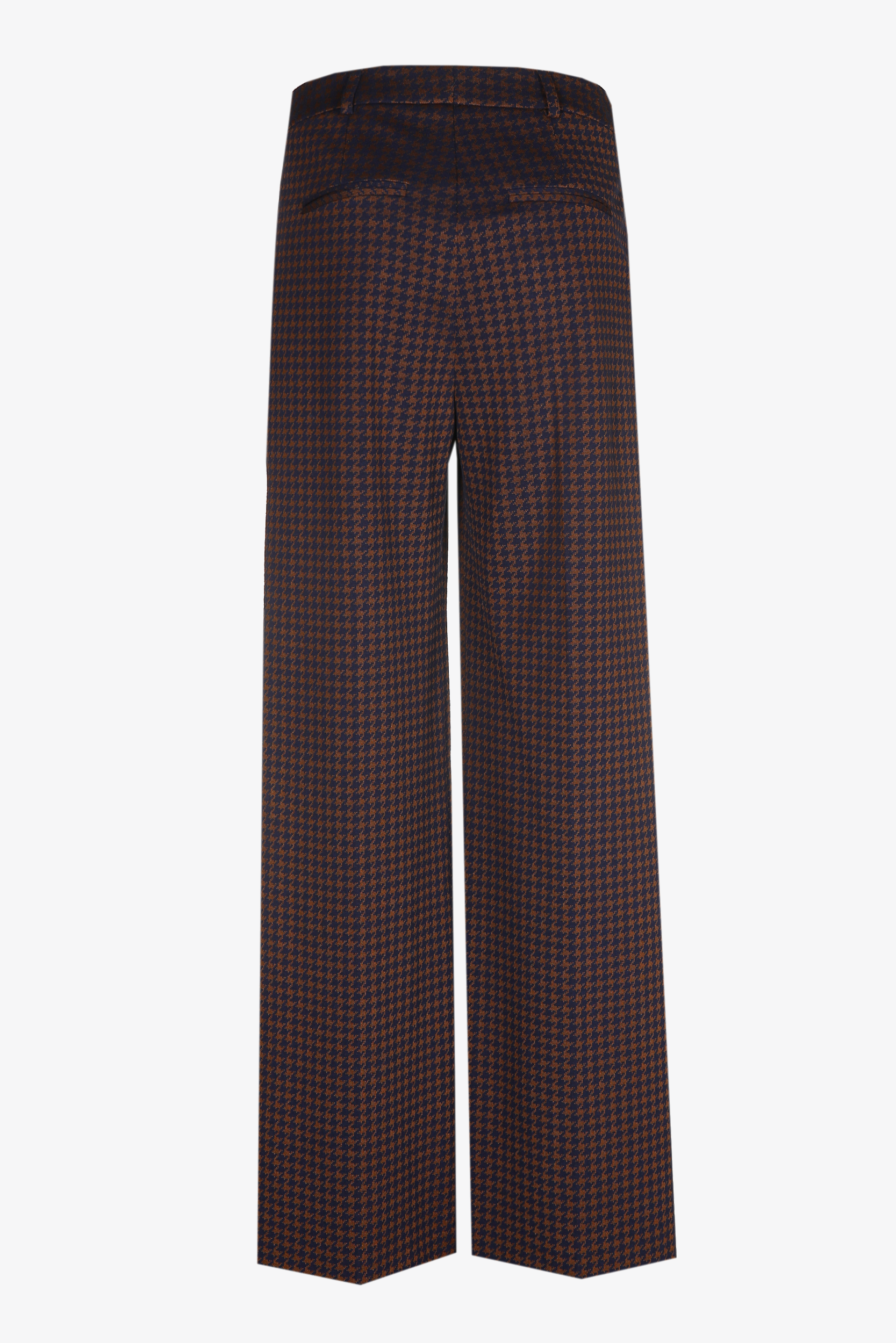 Pantalon à motif pied-de-poule