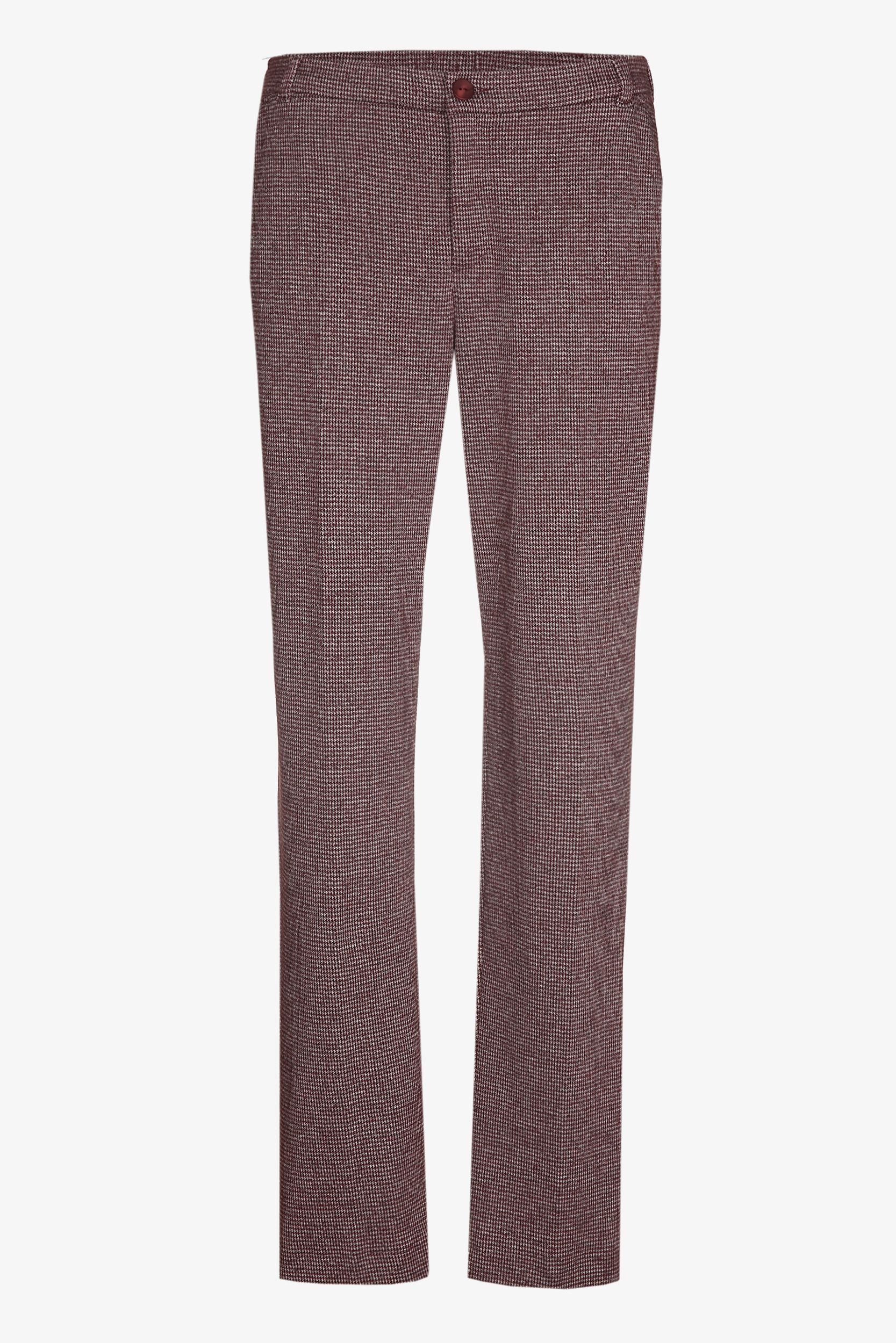 Pantalon à pli marqué avec motif pied-de-poule