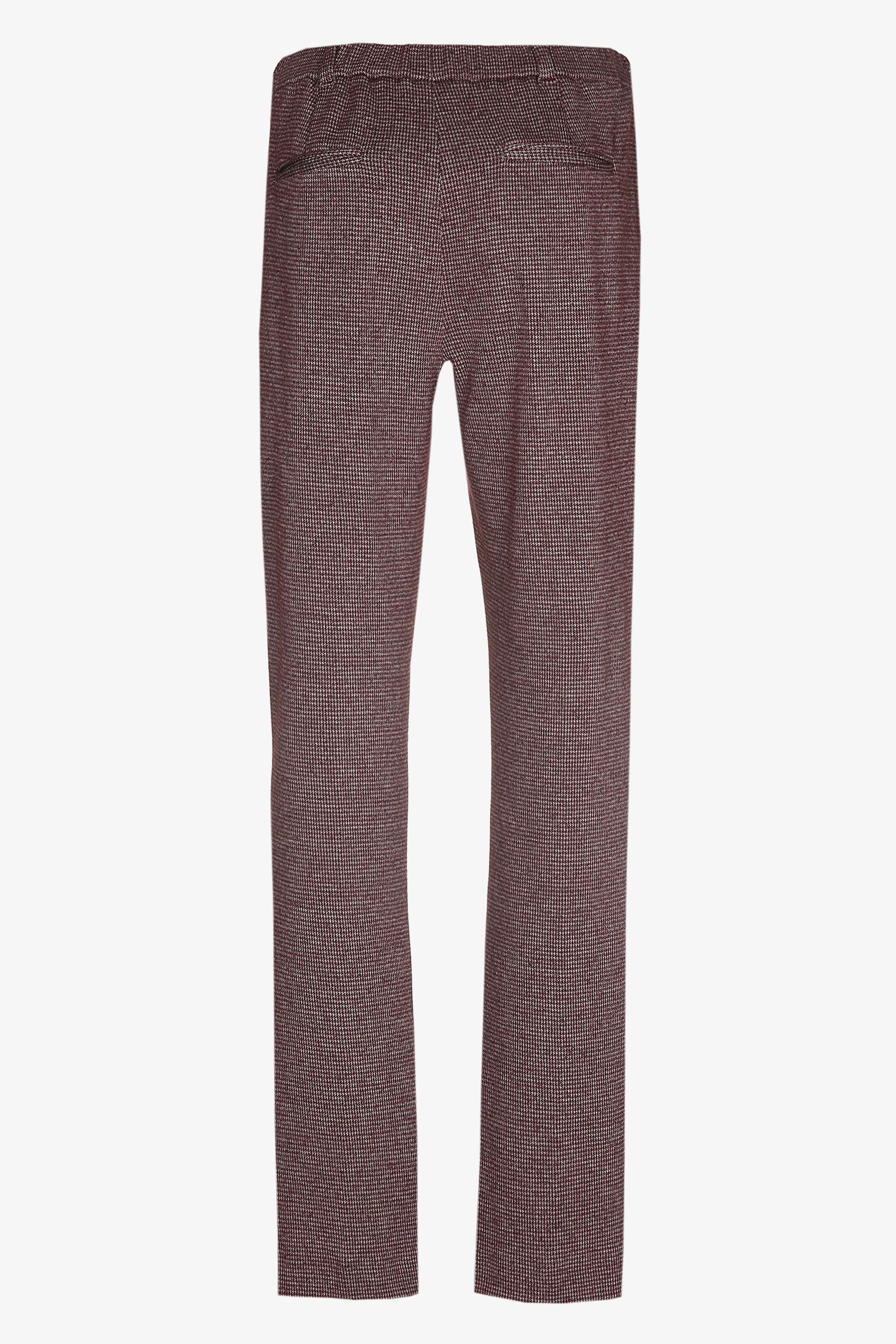 Pantalon à pli marqué avec motif pied-de-poule