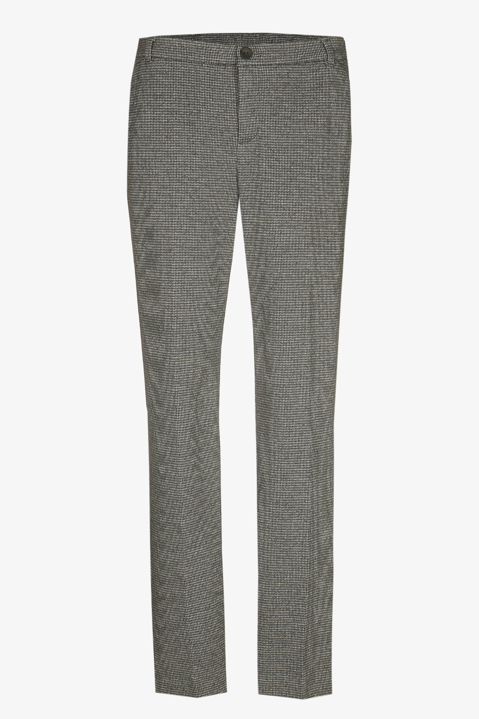 Pleated trousers with houndstooth print